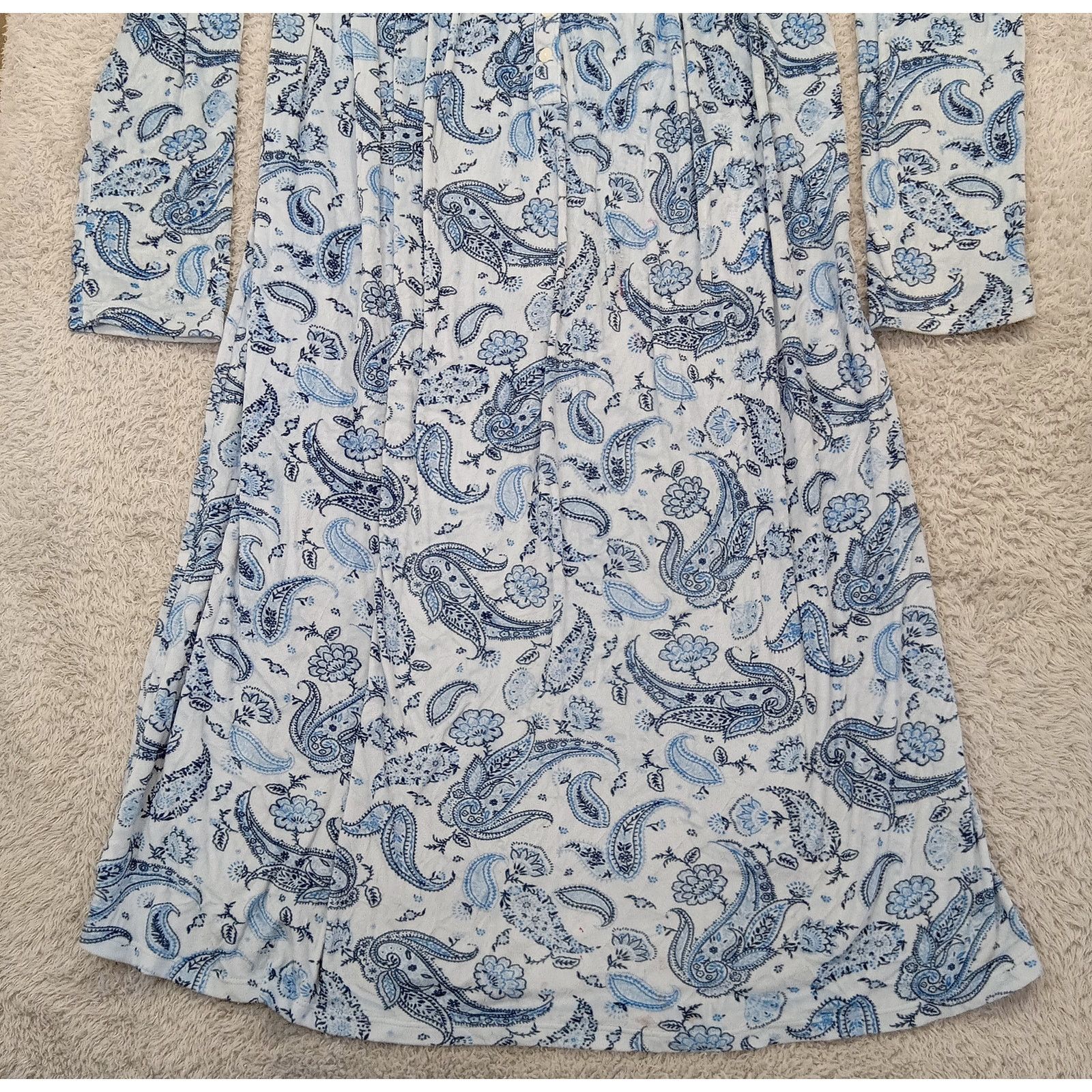 & Other Stories Secret Treasures Nightdress M Women Long Sleeve Blue Paisley Size XXL / US 16-18 / IT 52-54 - 5 Thumbnail