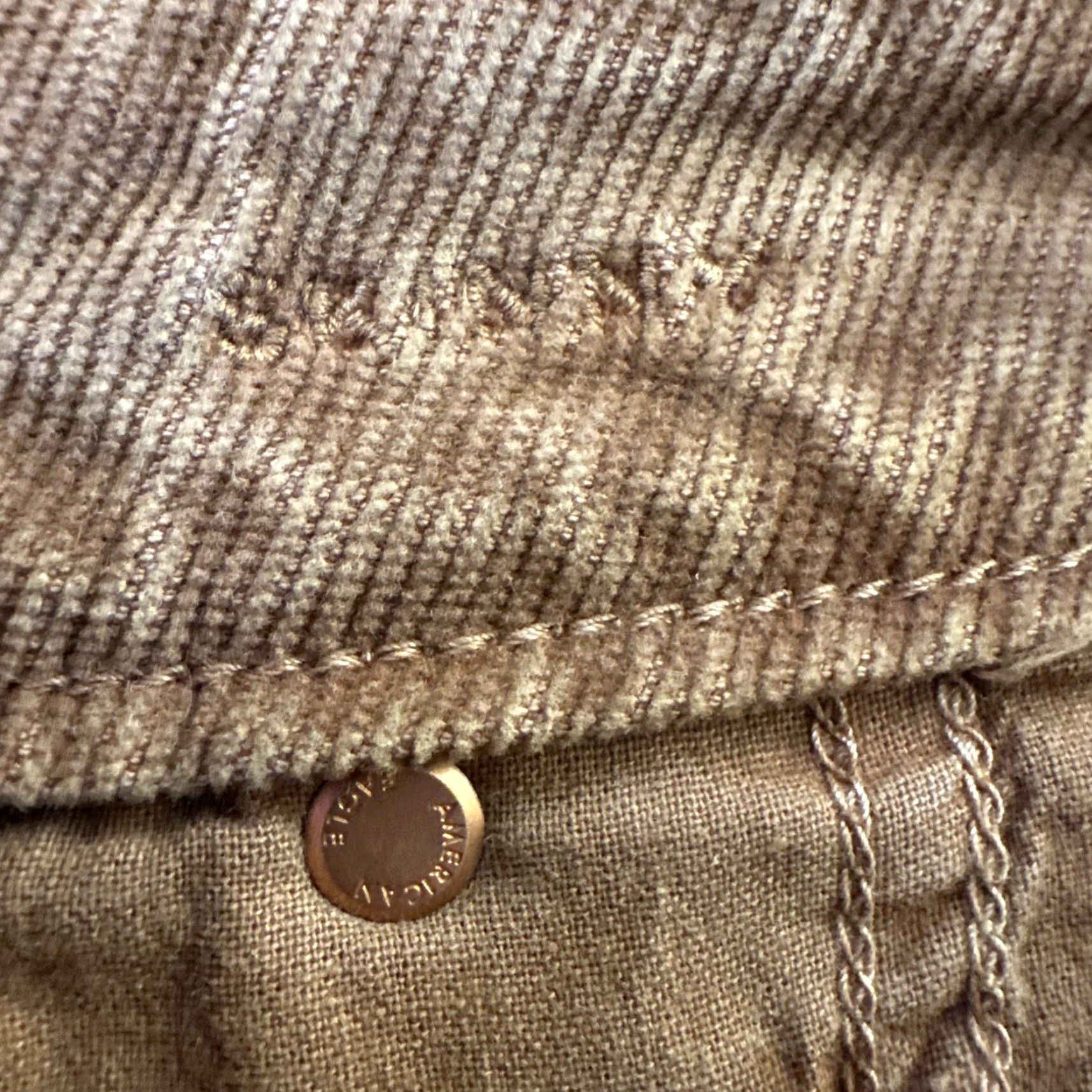 American Eagle Outfitters American Eagle Pants Mens 32X32 Flat Front Chino Corduroy Brown Preppy Size US 32 / EU 48 - 7 Thumbnail