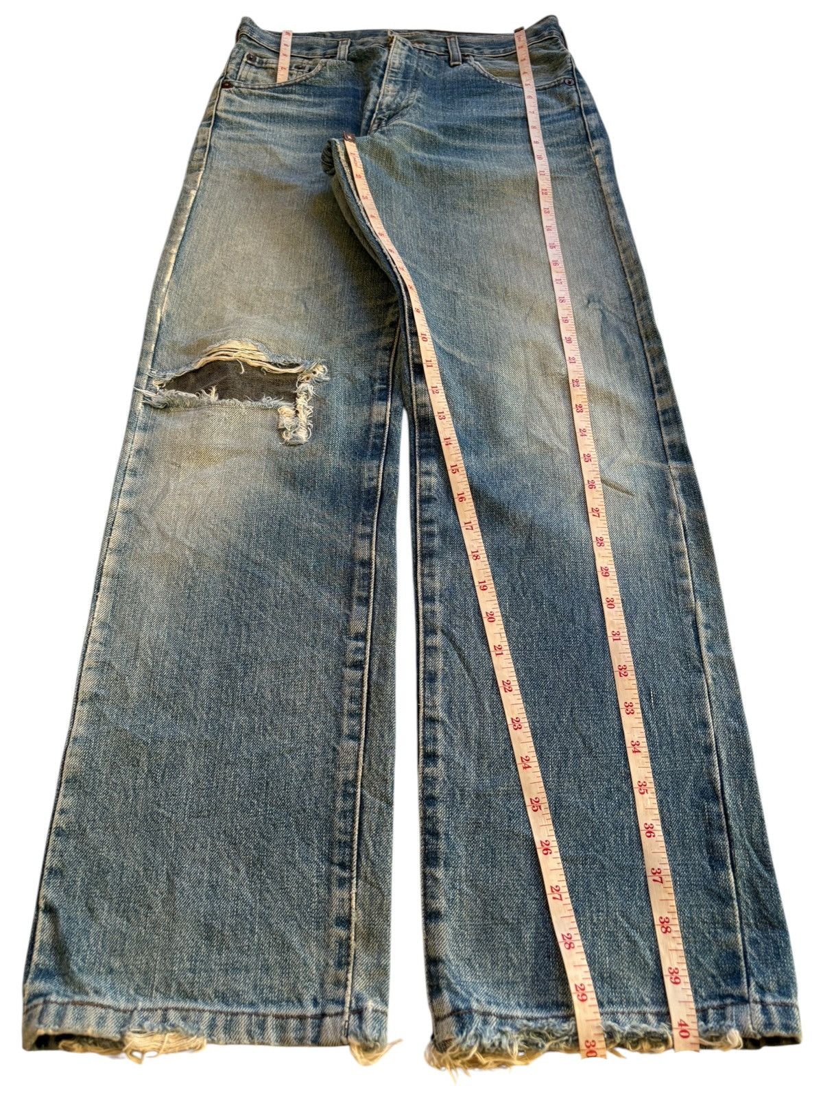 Levi's Vintage 90s Levis 502XX Big E Selvedge Patch Mud Wash Jeans Size US 29 - 14 Thumbnail