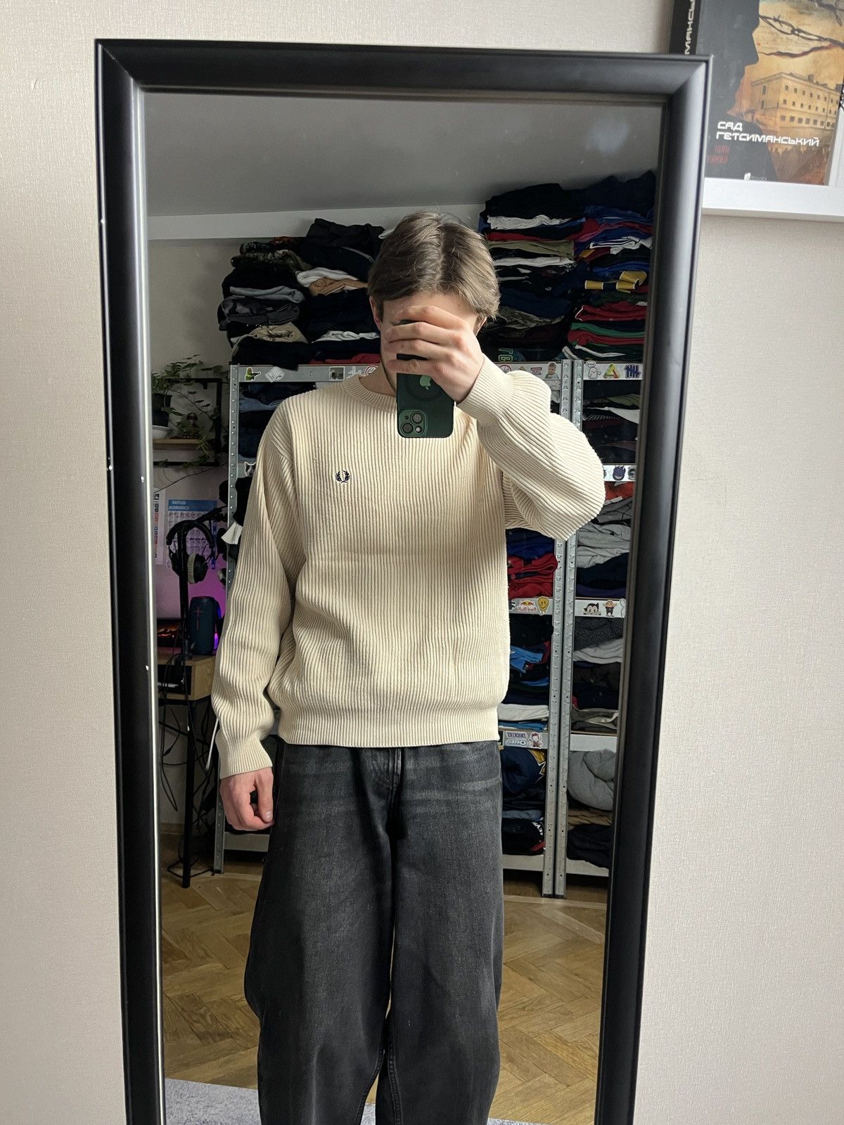 Fred Perry Vintage Fred Perry Heavy Knit Crew Neck Boxy Sweater Y2k Size US M / EU 48-50 / 2 - 2 Thumbnail