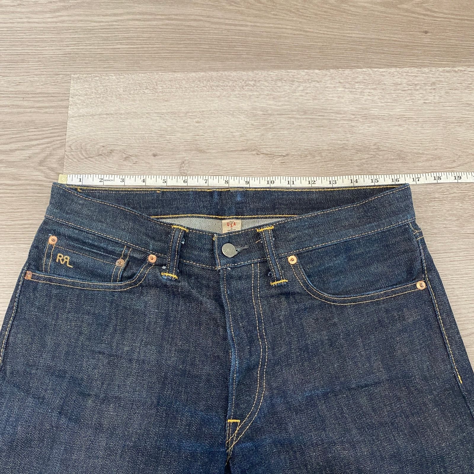 Ralph Lauren Double RL RRL Slim Narrow Shuttle Woven Selvedge Jeans 31x32 Size US 31 - 8 Thumbnail