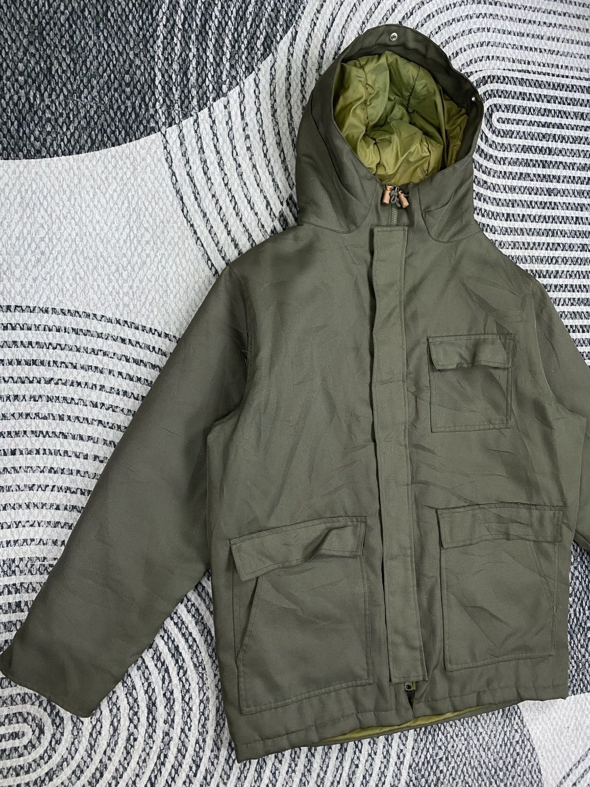 Japanese Brand Vintage Dr.Martens Airwair Green Army Hooded Jacket Size US XL / EU 56 / 4 - 3 Thumbnail