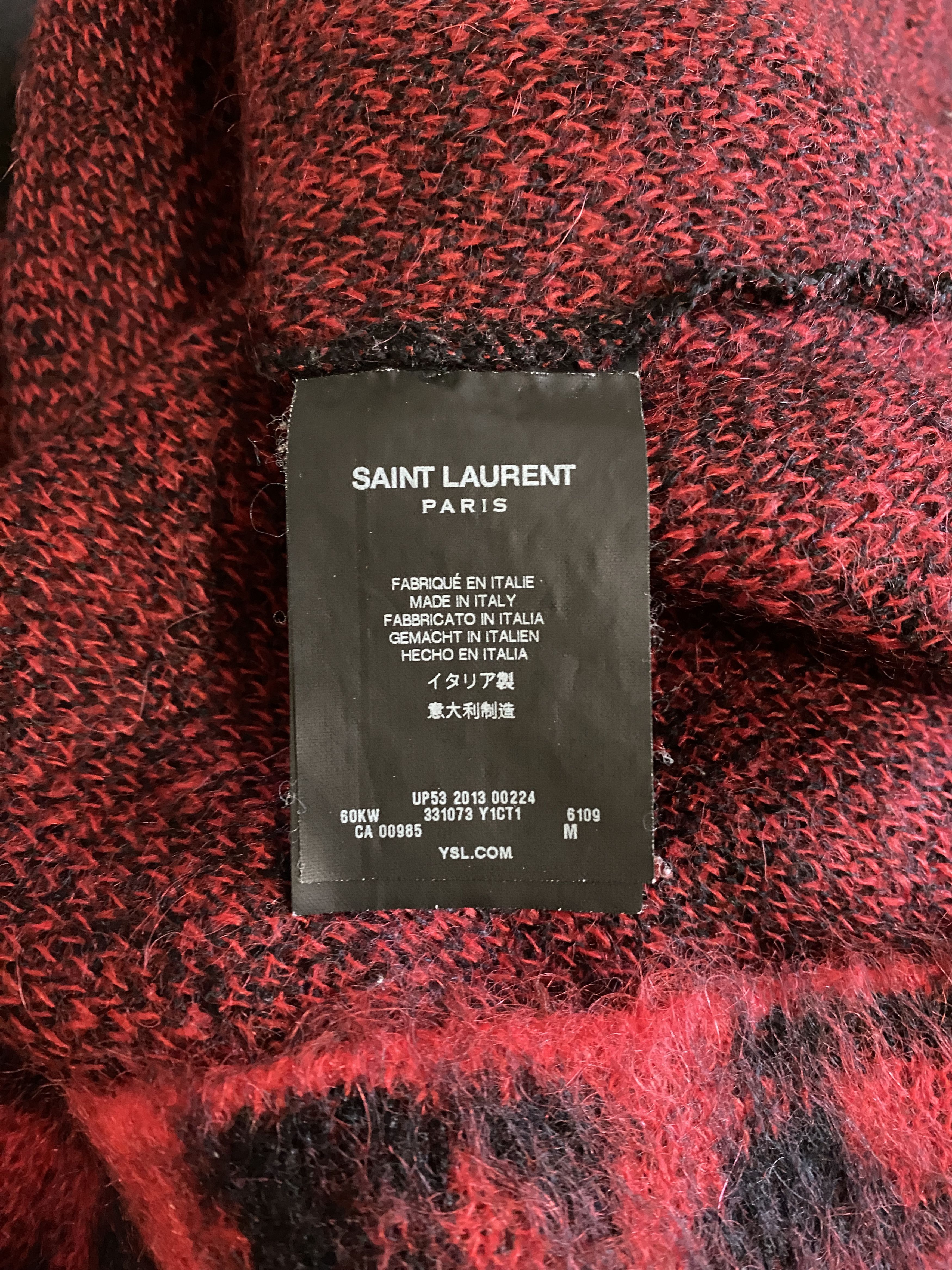 Hedi Slimane × Saint Laurent Paris Babycat Mohair Jumper Size US M / EU 48-50 / 2 - 8 Thumbnail