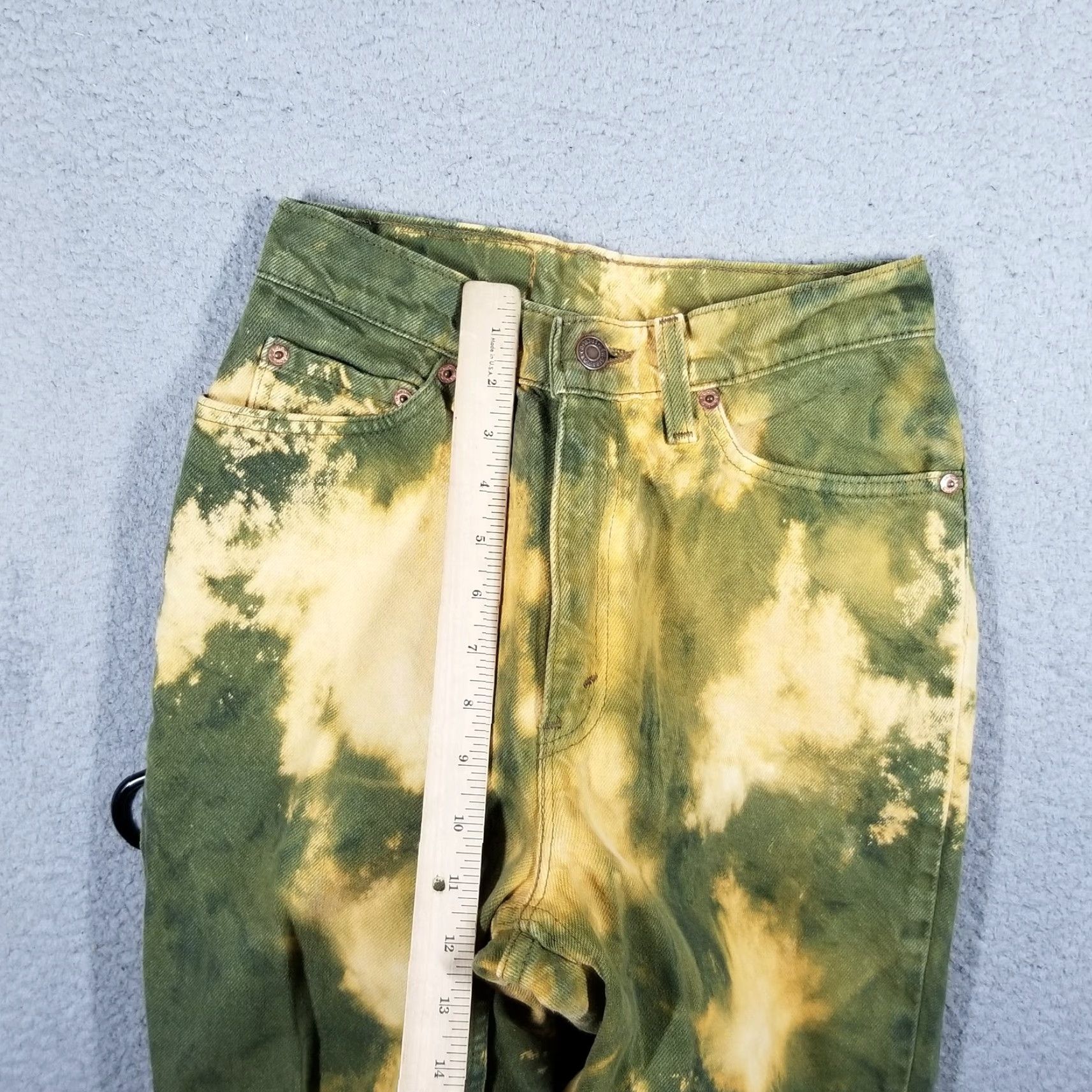 Levi's VINTAGE Levi's Jeans Womens Medium Slim Fit Tapered Leg Tie Dye 90s Denim Size 28" / US 6 / IT 42 - 5 Thumbnail