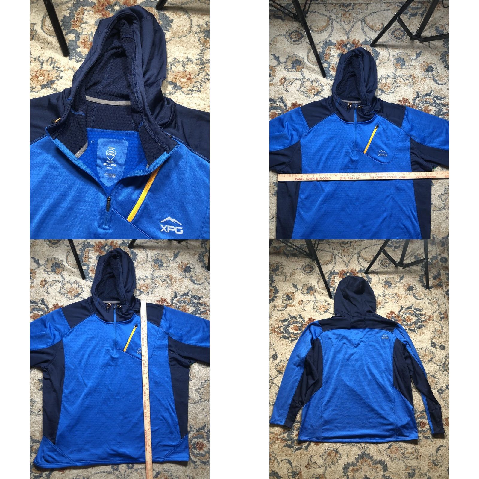 Vintage Cabela's XPG Hoodie Mens 3XL Blue 1/4 Zip Moisture Wicking Fleece Pullover Size US XXL / EU 58 / 5 - 8 Thumbnail