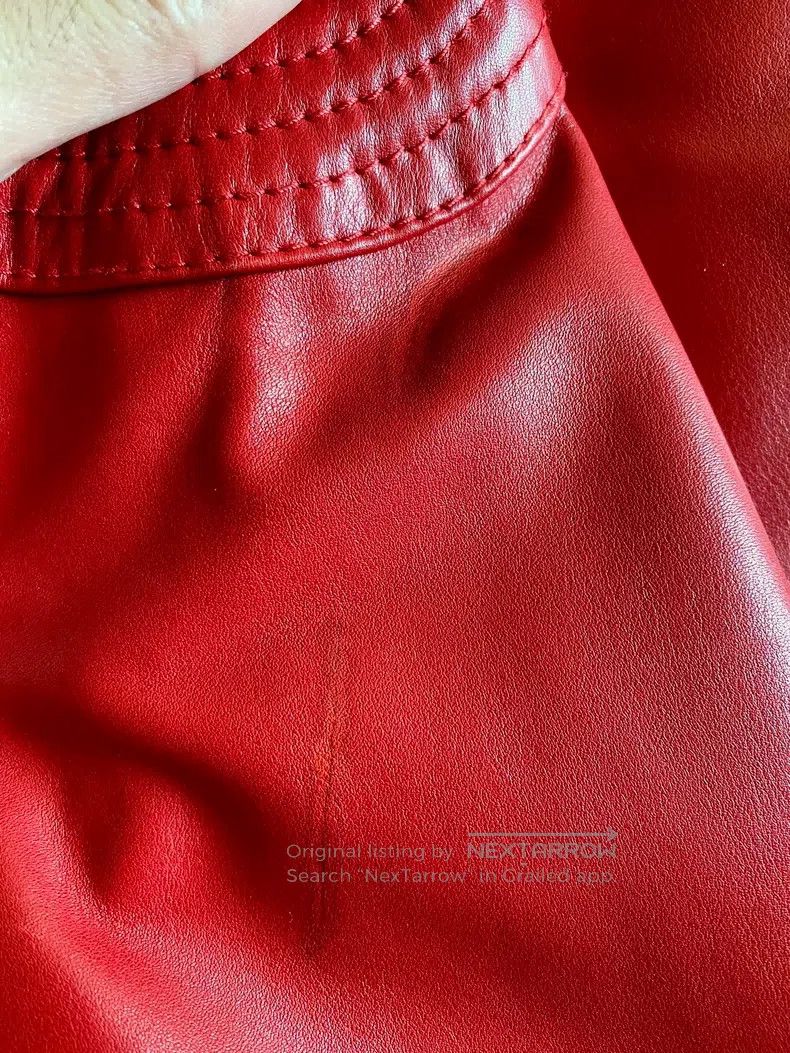 Maison Margiela Maison Margiela Red lambskin motorcycle jacket Size US S / EU 44-46 / 1 - 3 Thumbnail