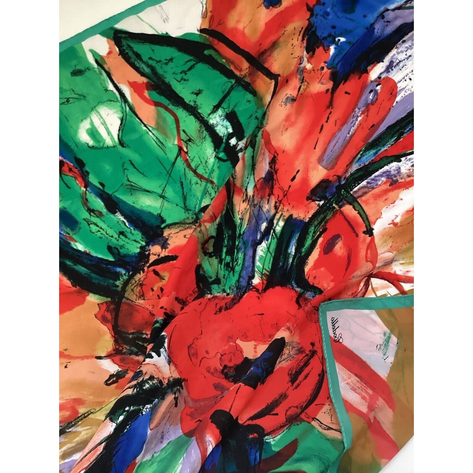Other CODELLO Multicolor Art Print Silk Scarf 35.5" - 34.5´´ EX CO Size ONE SIZE - 5 Thumbnail