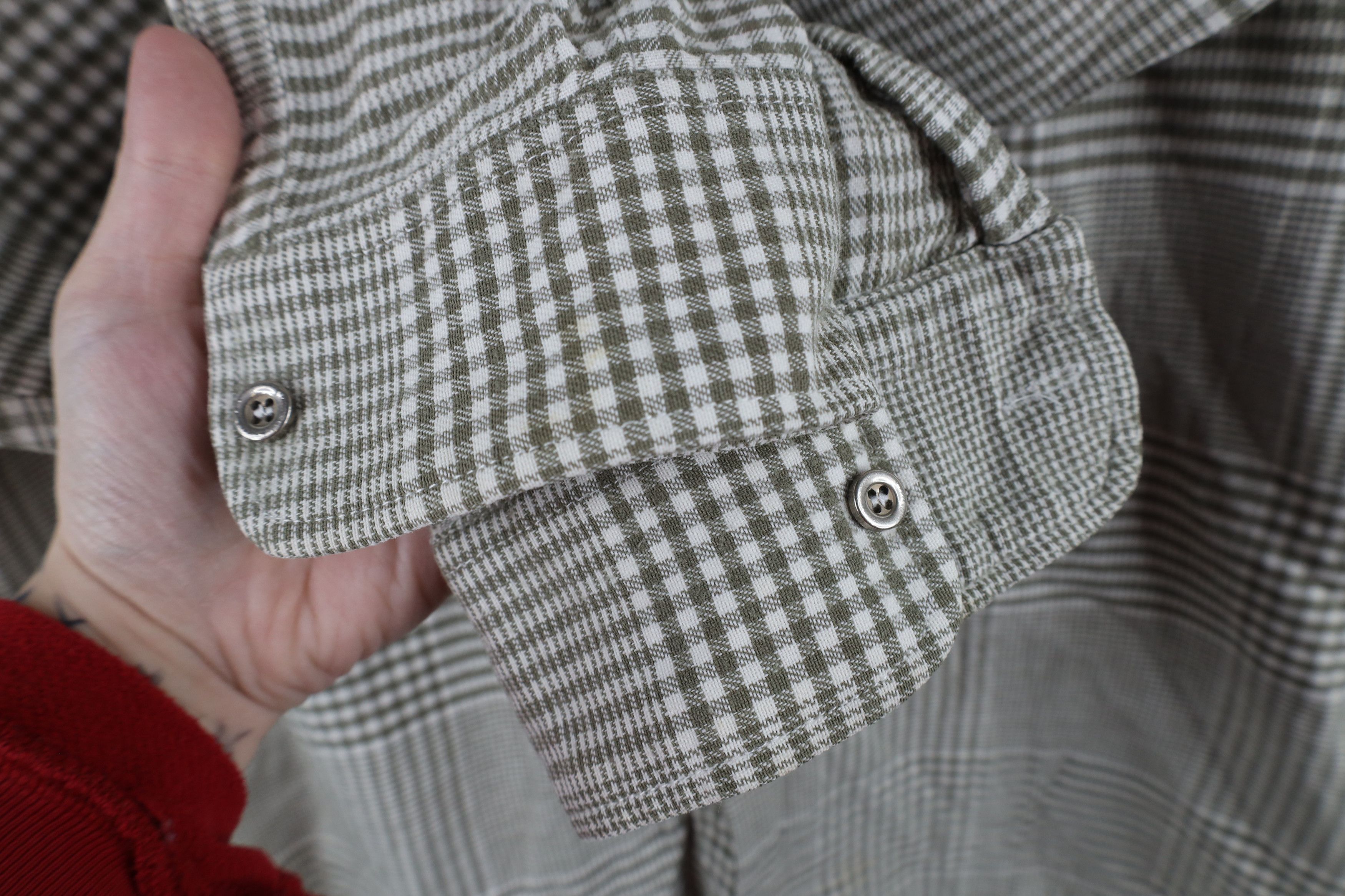 Vintage Vintage 90s Streetwear Houndstooth Flannel Button Shirt Size US M / EU 48-50 / 2 - 5 Thumbnail