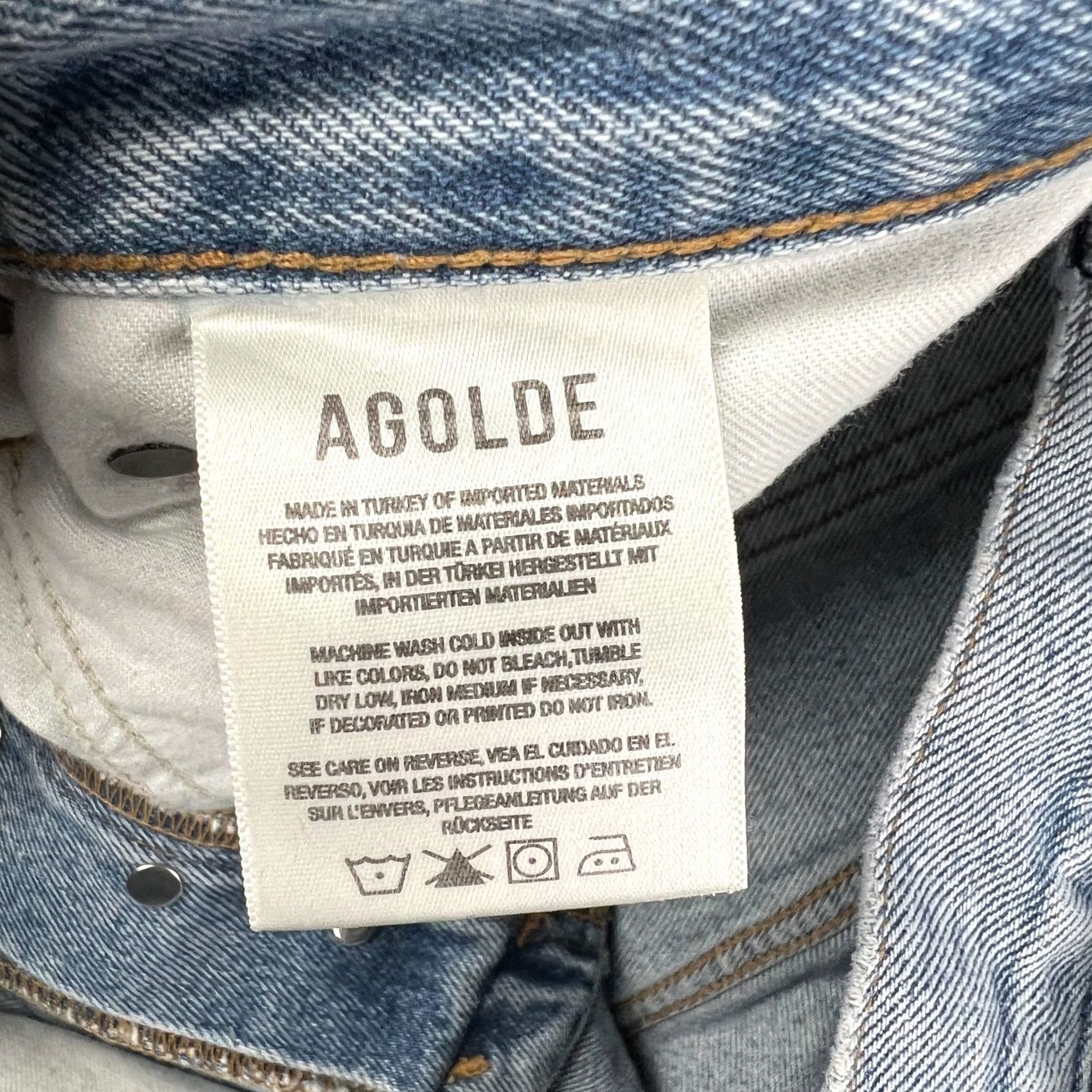 Agolde AGOLDE Fran Straight Jeans Womens Blue Cotton 31 Size 24" / US 00 / IT 34 - 5 Thumbnail
