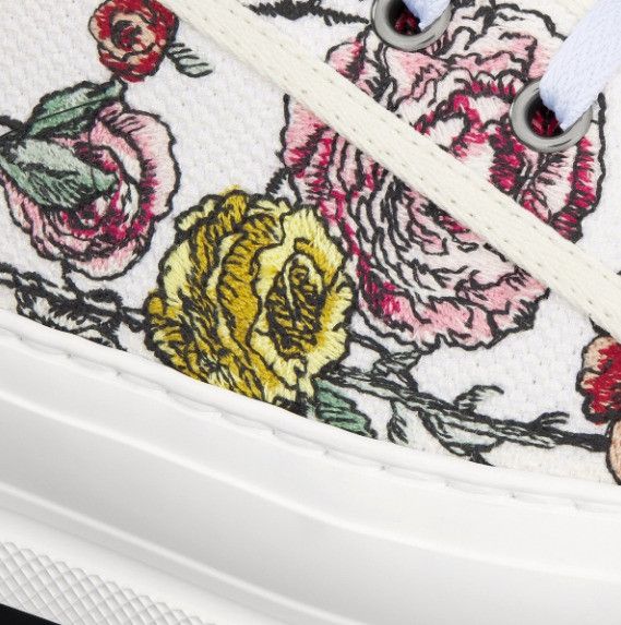 Dior o1w1db10924 Platform Low-Top Sneakers in White Multi Size US 7 / IT 37 - 4 Thumbnail