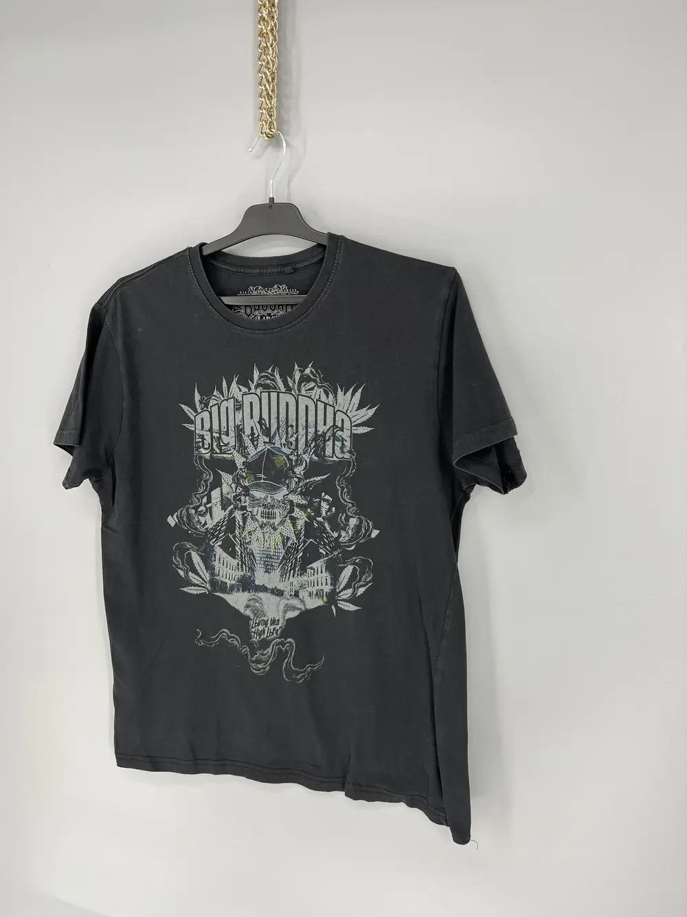 Band Tees Vintage Big Buddha Skull Affliction Style Cyber-Y2K Tee Size US L / EU 52-54 / 3 - 3 Thumbnail