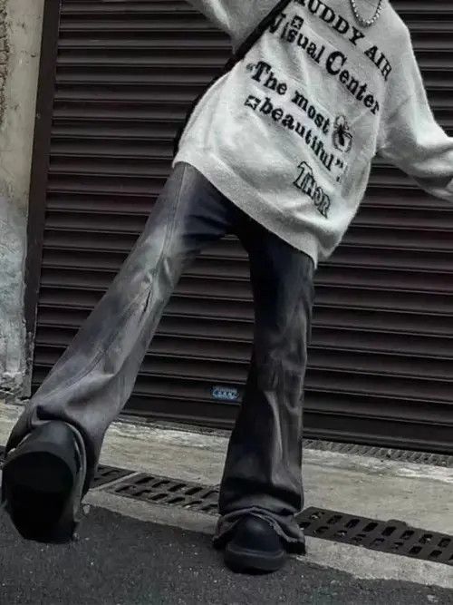 Japanese Brand × Jean Street Hip Hop Grunge Micro Flared Jeans Size US 32 / EU 48 - 3 Thumbnail