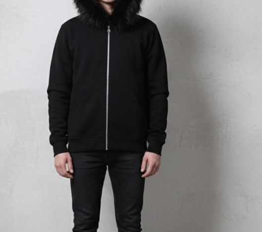Other Fashion Punk Y2K Goth Grunge Black Fur Hoodies Size US L / EU 52-54 / 3 - 2 Thumbnail