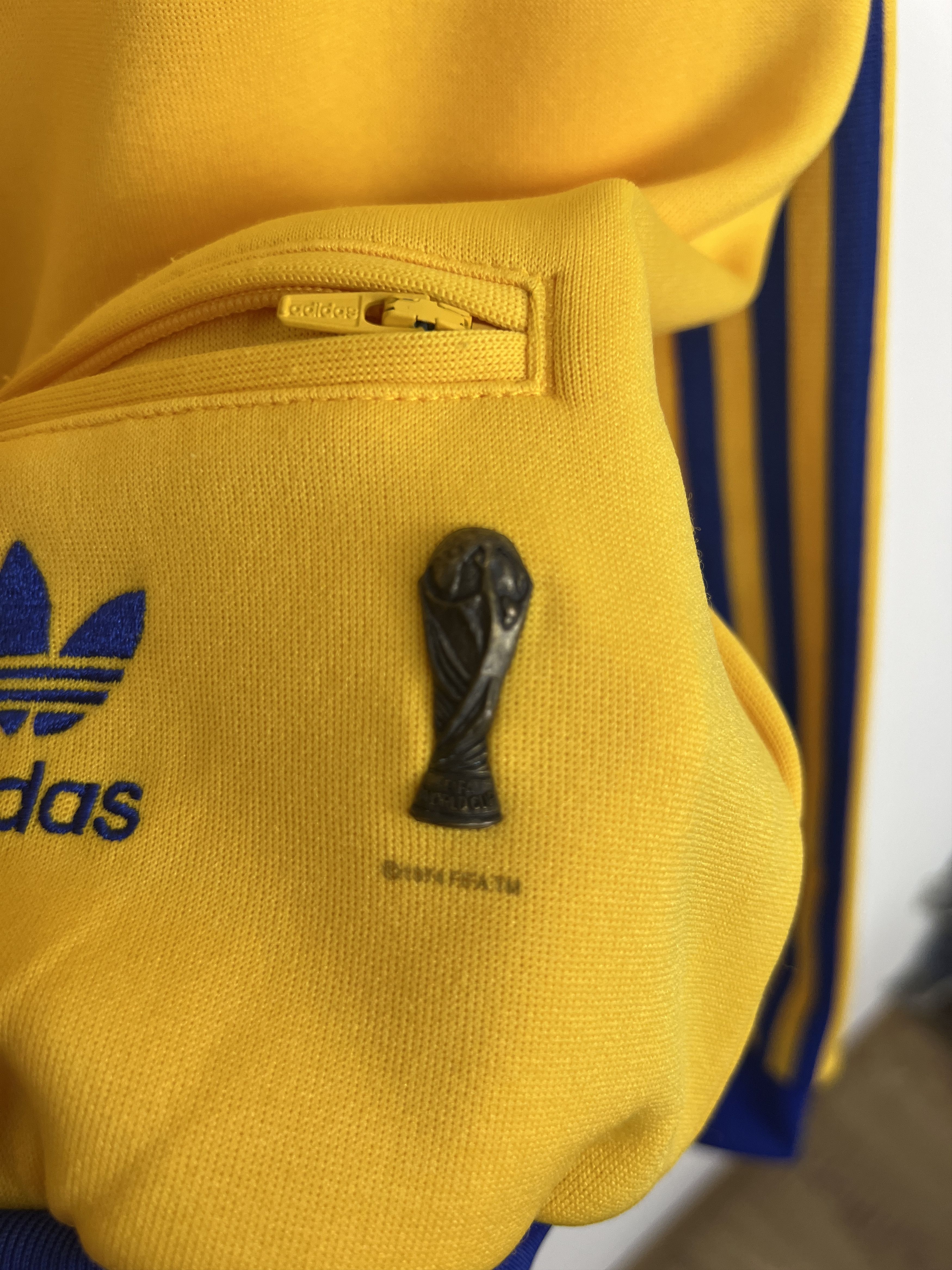 Adidas Originals Sweden Football Jacket Soccer National Track Top Size US L / EU 52-54 / 3 - 4 Thumbnail