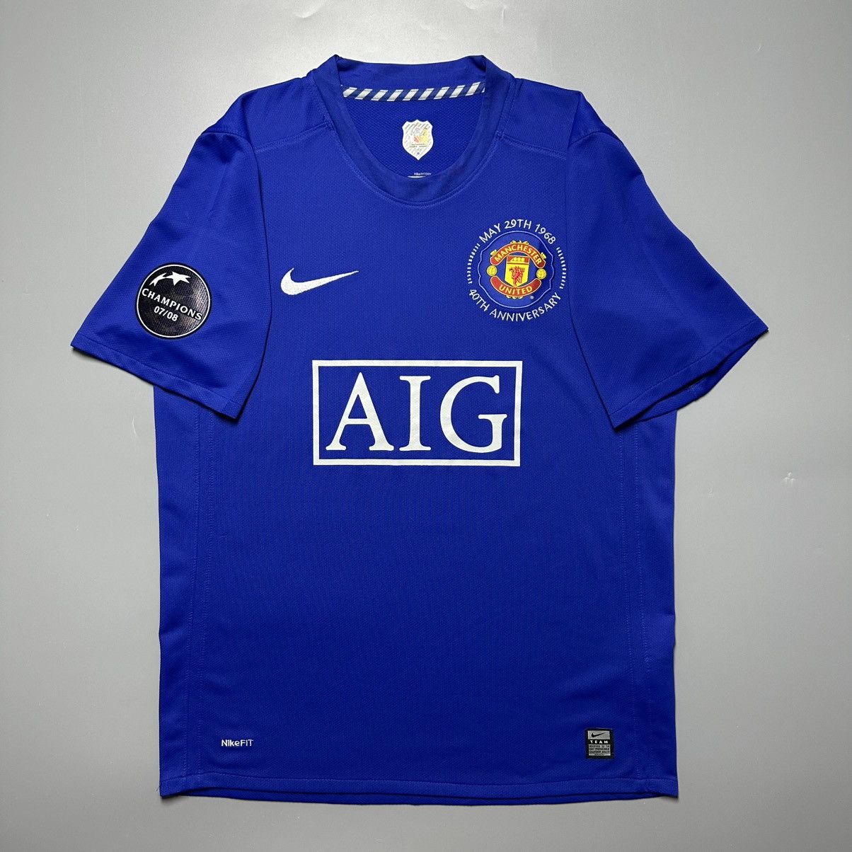 Nike MAN UNITED NIKE 2008/2009 FOOTBALL AWAY JERSEY #7 RONALDO Size US M / EU 48-50 / 2 - 2 Thumbnail
