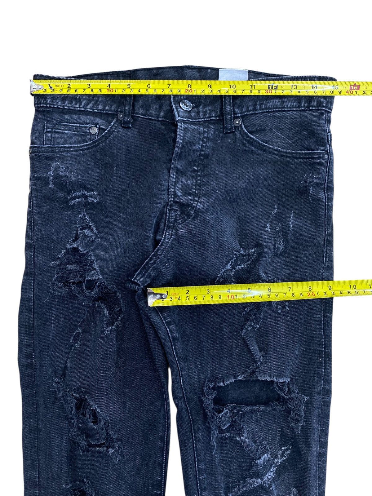 H&M H&M Brand Faded Wash Distressed Style Loose Jeans Size US 30 / EU 46 - 9 Thumbnail