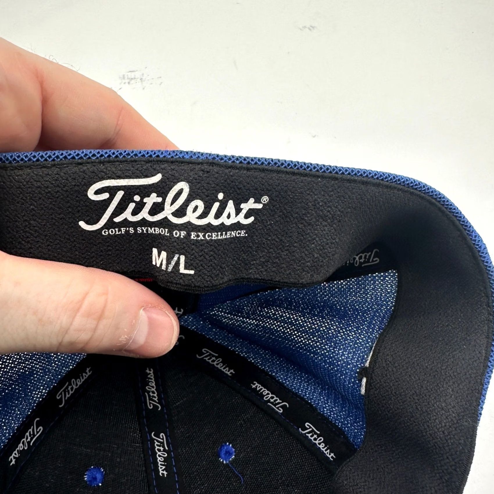 Footjoy FootJoy FJ Pro V1 Baseball Cap Mens Medium-Large Blue Embroidered Titleist Golf Cap Size ONE SIZE - 7 Thumbnail