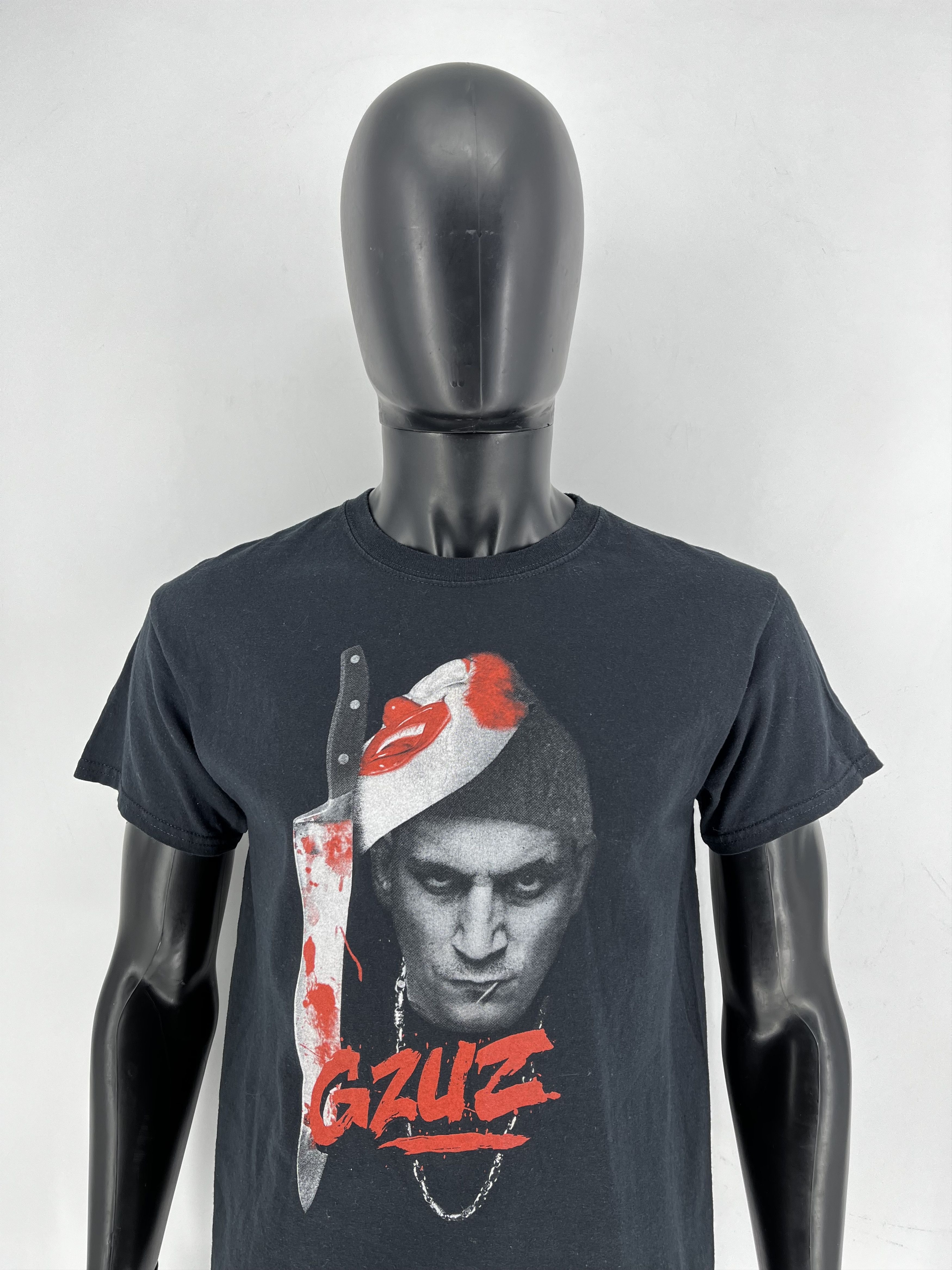 Rap Tees GZUZ T-Shirt Knife Print Black Size M Streetwear Rap HipHop Size US M / EU 48-50 / 2 - 1 Thumbnail