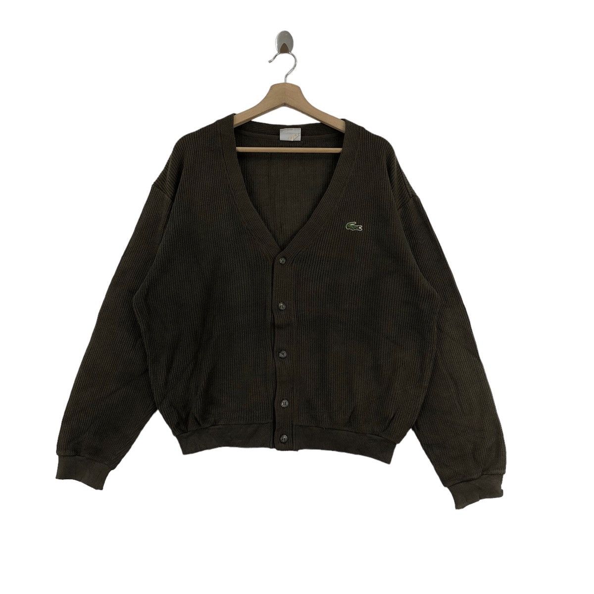 Vintage LACOSTE CHEMISE RENE Natural Faded Cardigan Shirt
