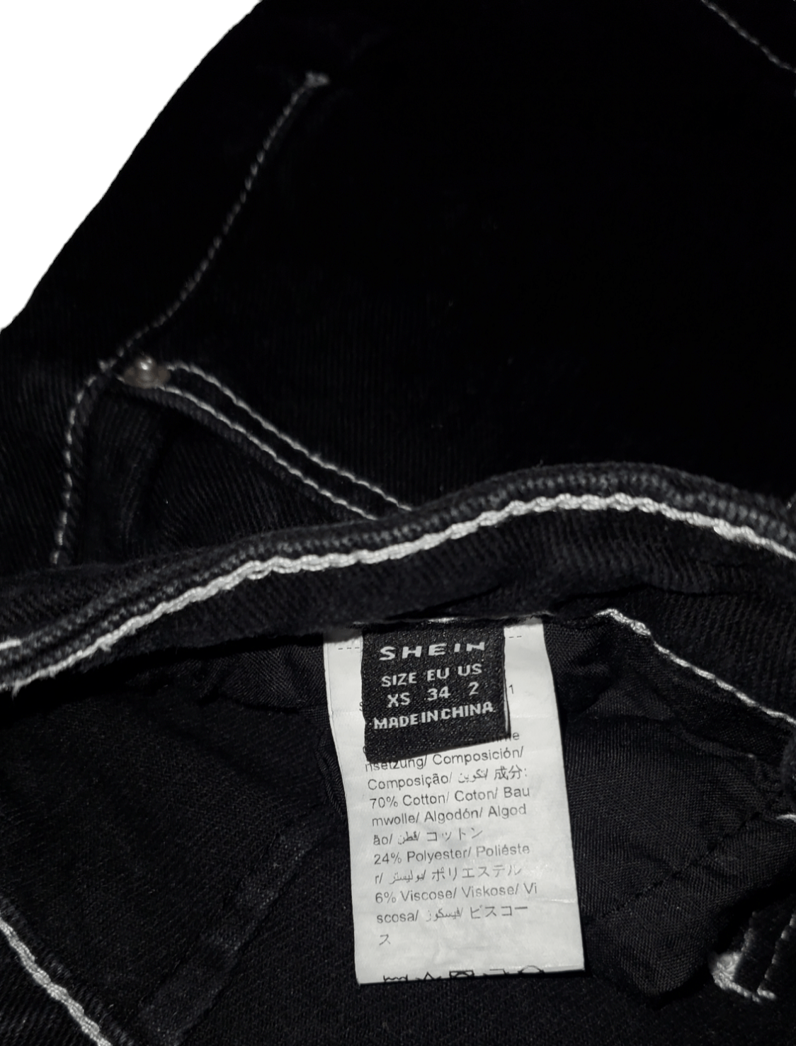 Shein Shein Black Jean Cargo Size 26" / US 2 / IT 38 - 3 Thumbnail