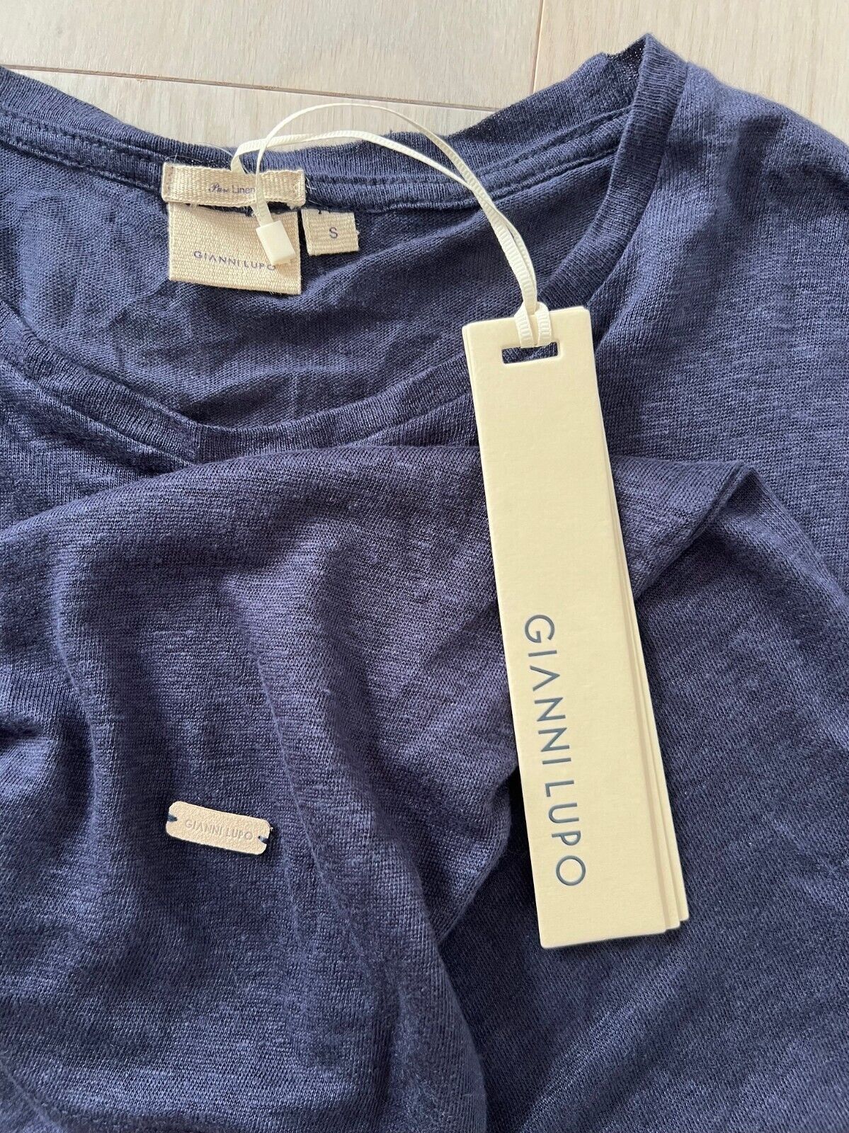 Other Gianni Lupo Linen Tee Deep Blue ( S ) Size US S / EU 44-46 / 1 - 2 Thumbnail