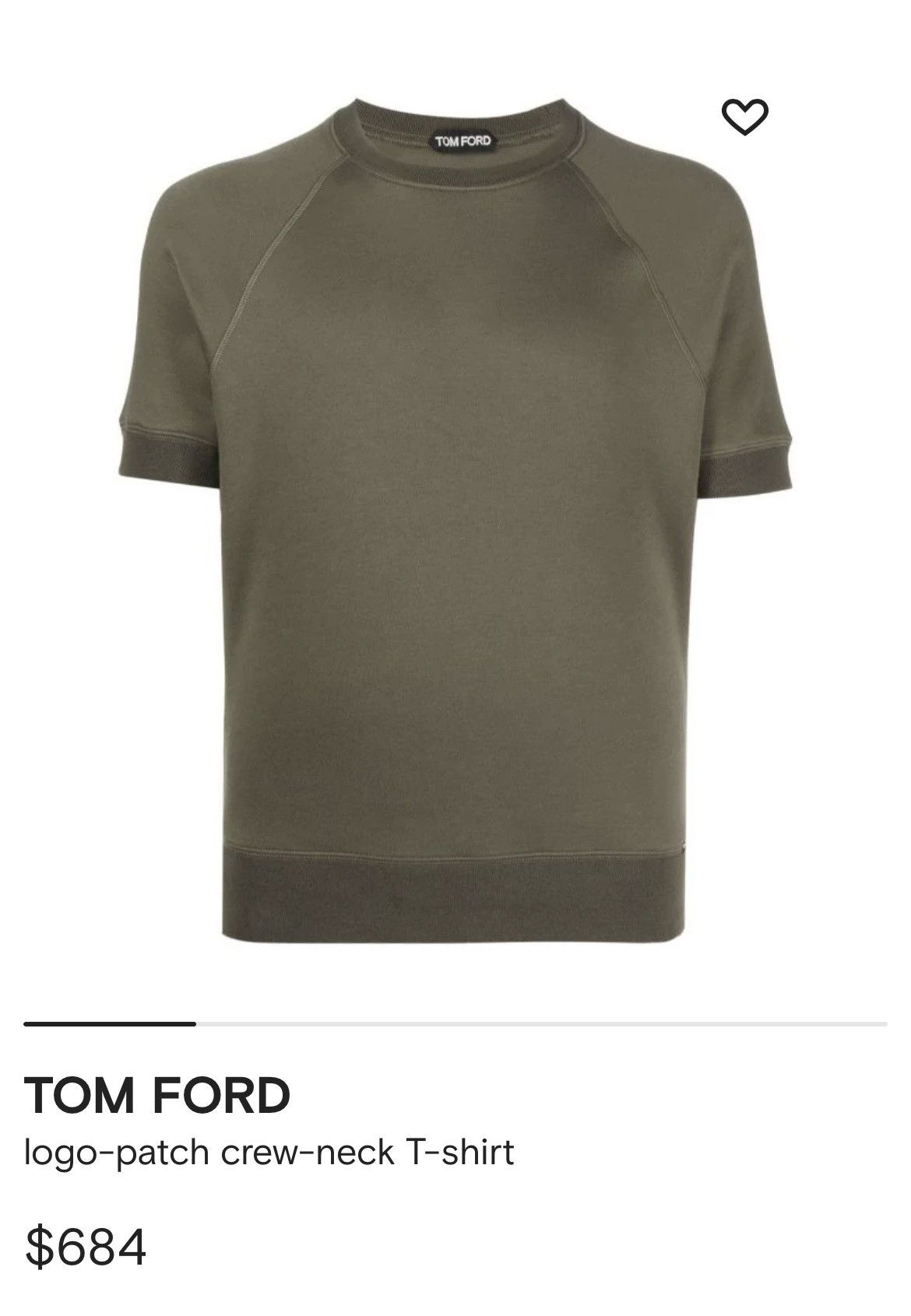 image of Tom Ford New Green Shirt Sweater Short Sleeve Size 50, Men's