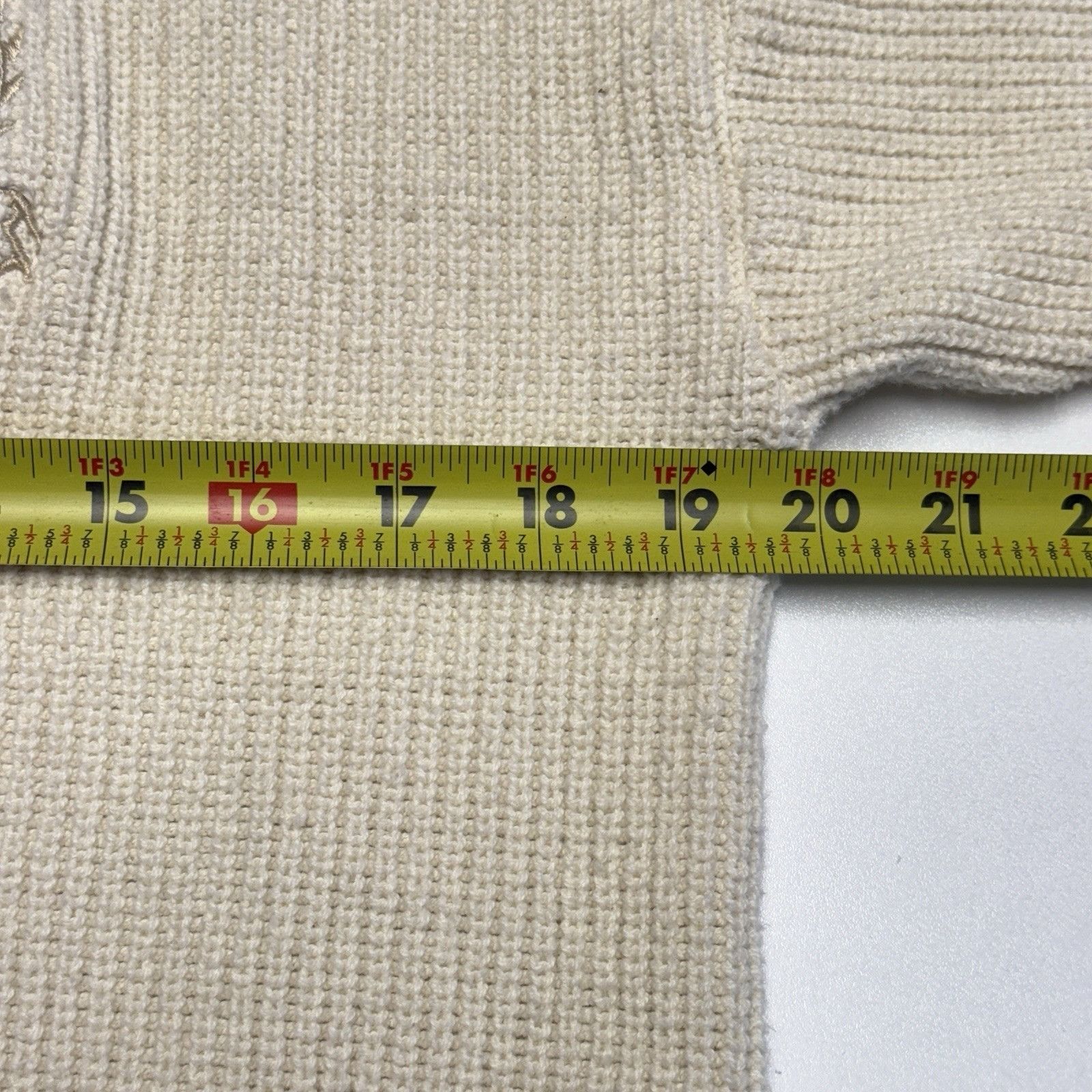 Champion × Vintage Vintage Champion Knit Sweater Mt Carmel Crewneck Cream Made Size US M / EU 48-50 / 2 - 12 Thumbnail