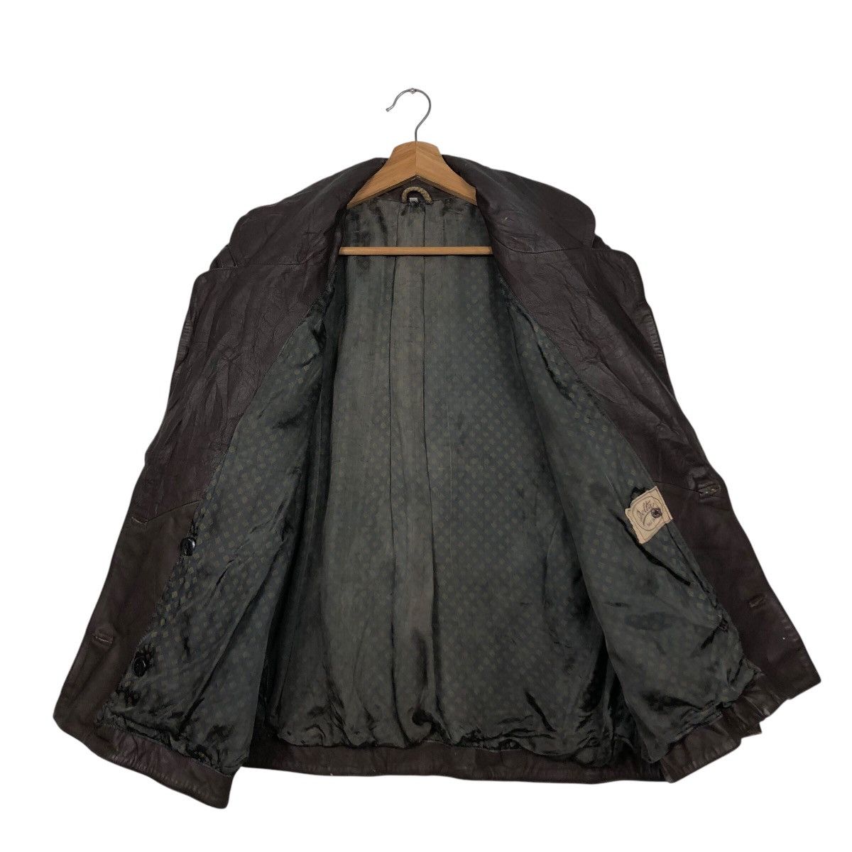 Japanese Brand 📌Vintage Leather Jacket Delta Double Breast Size US M / EU 48-50 / 2 - 14 Thumbnail