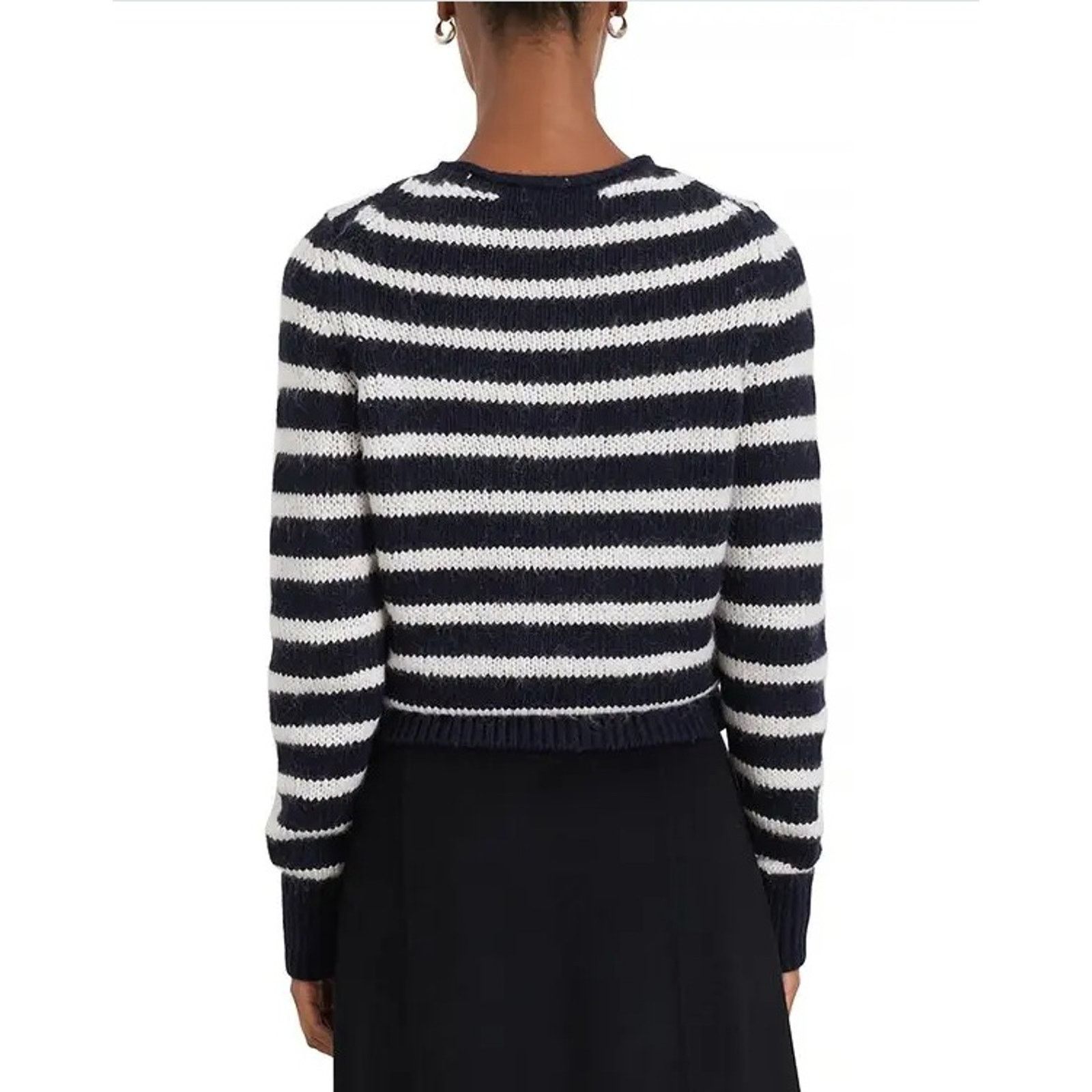 Alex Mill Alex Mill Women Striped Merino Wool Cable Knit Sweater M Size M / US 6-8 / IT 42-44 - 3 Thumbnail