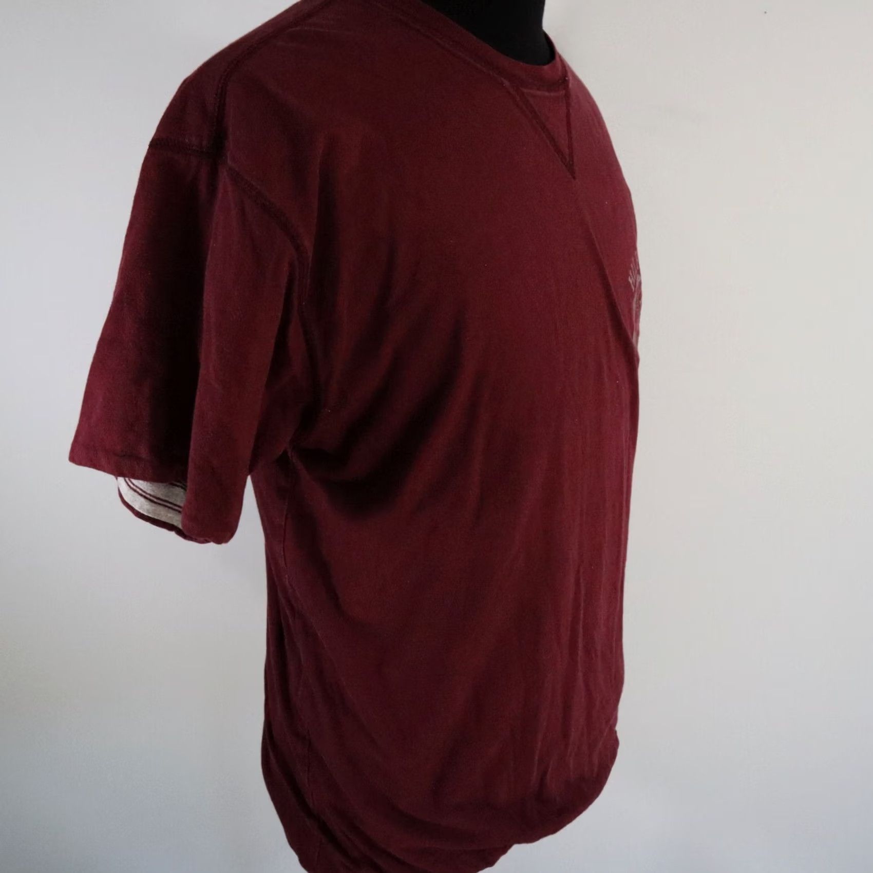 Tommy Hilfiger Tommy Hilfiger T-Shirt Mens S Reversible Casual Tee Maroon Gray Short Sleeve Size US S / EU 44-46 / 1 - 3 Thumbnail