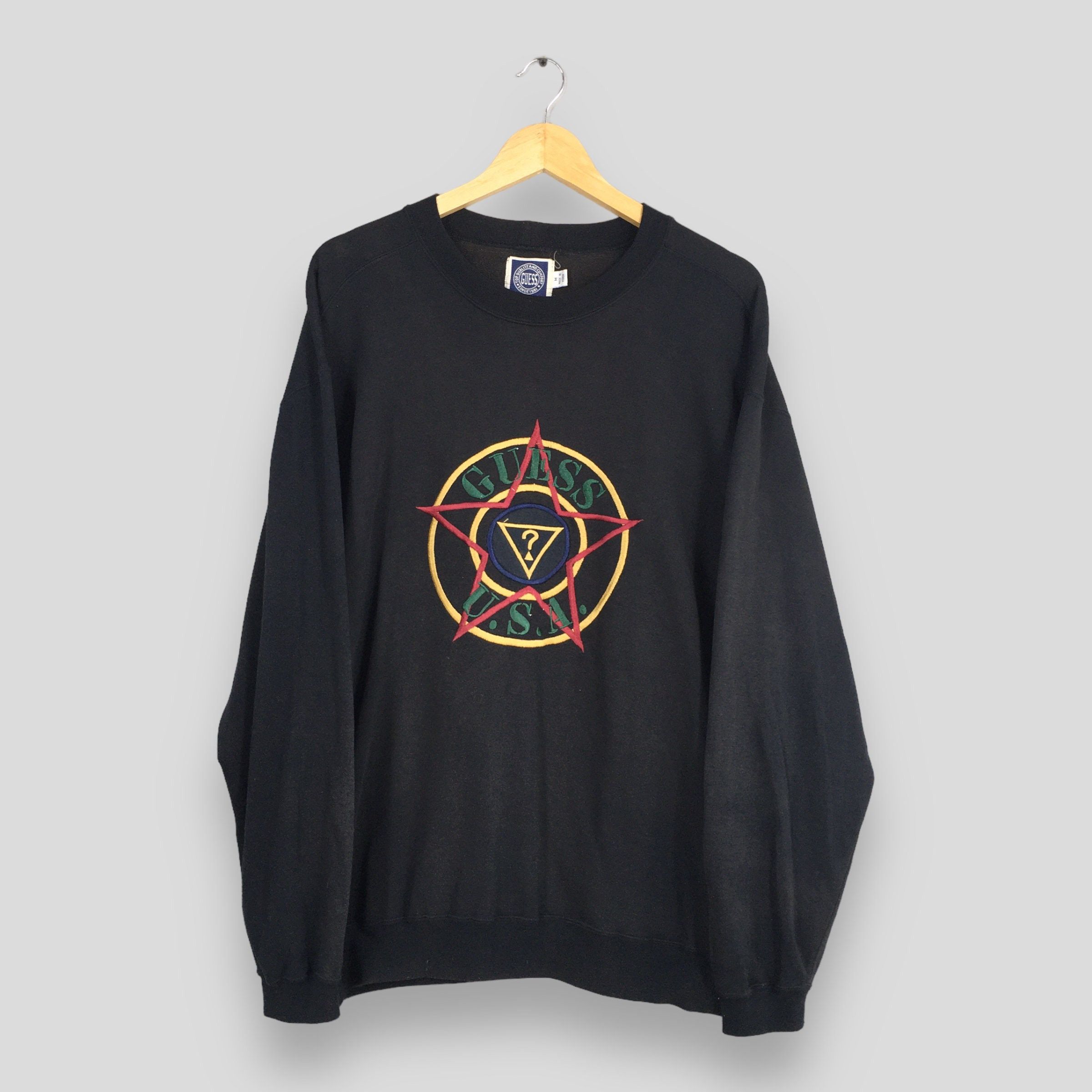 Guess Vintage 90's Guess Jeans Black Sweatshirt Medium Size US M / EU 48-50 / 2 - 1 Thumbnail