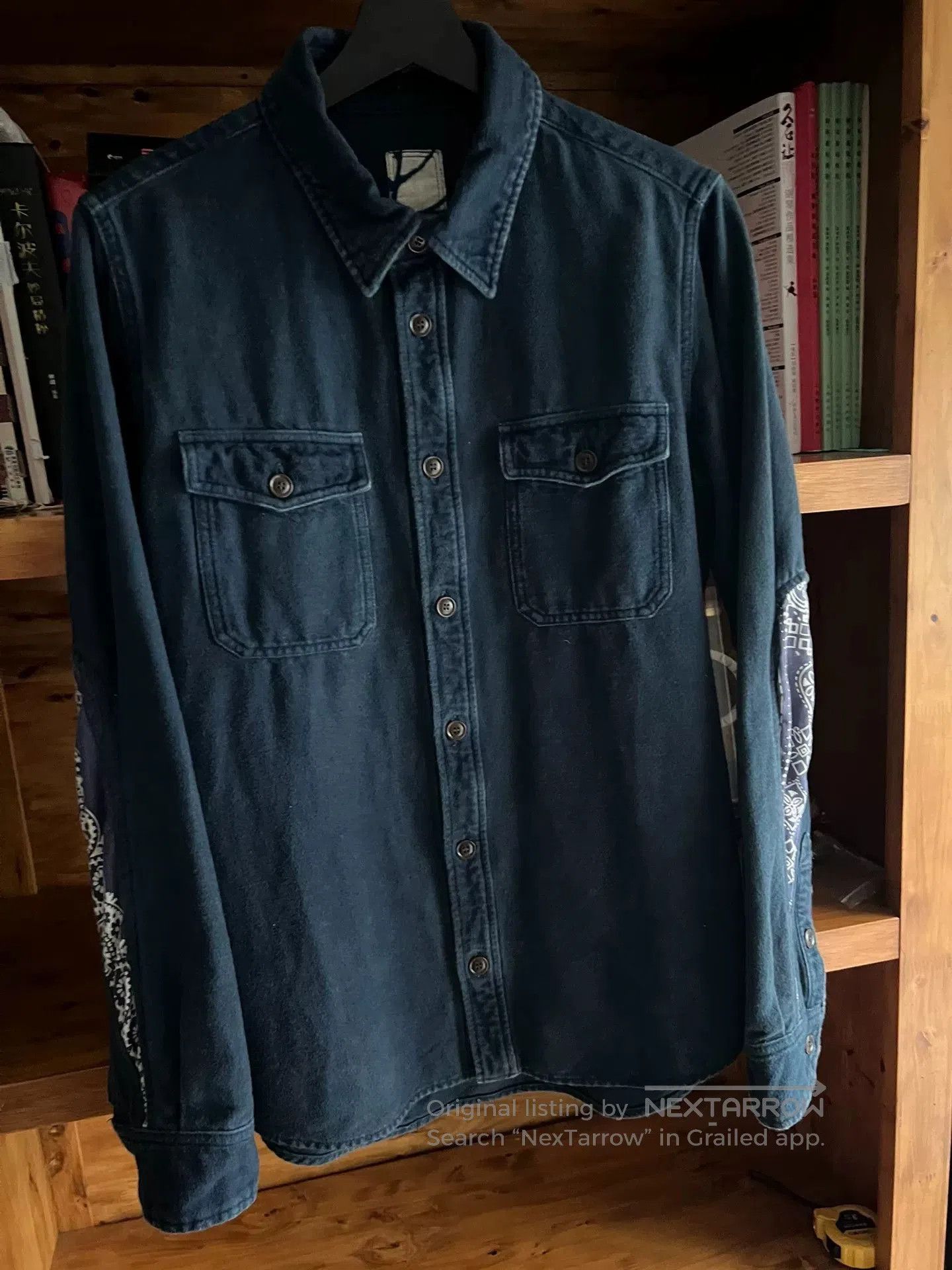 Visvim visvim blue dyed vintage style shirt. Size US M / EU 48-50 / 2 - 2 Thumbnail