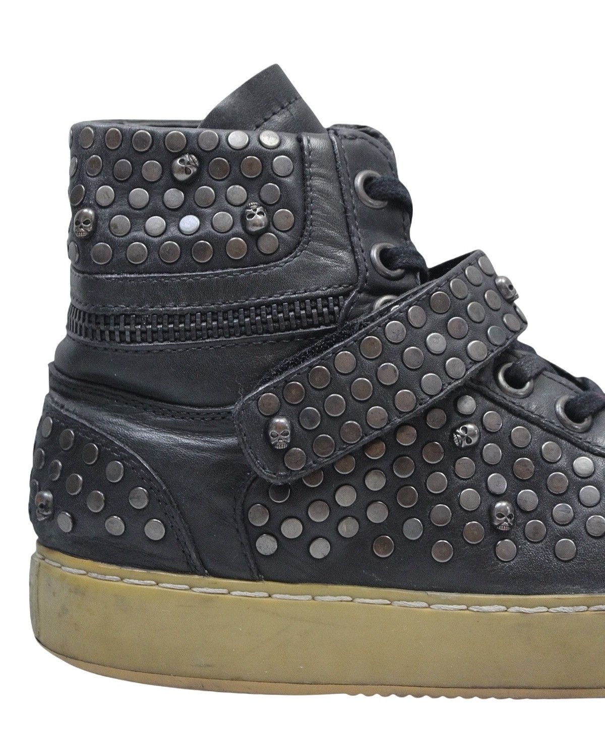 ASH 2015 ASH LIMITED SKULL & TACK STUDDED HIGH TOP SNEAKERS Size US 7 / EU 40 - 6 Thumbnail