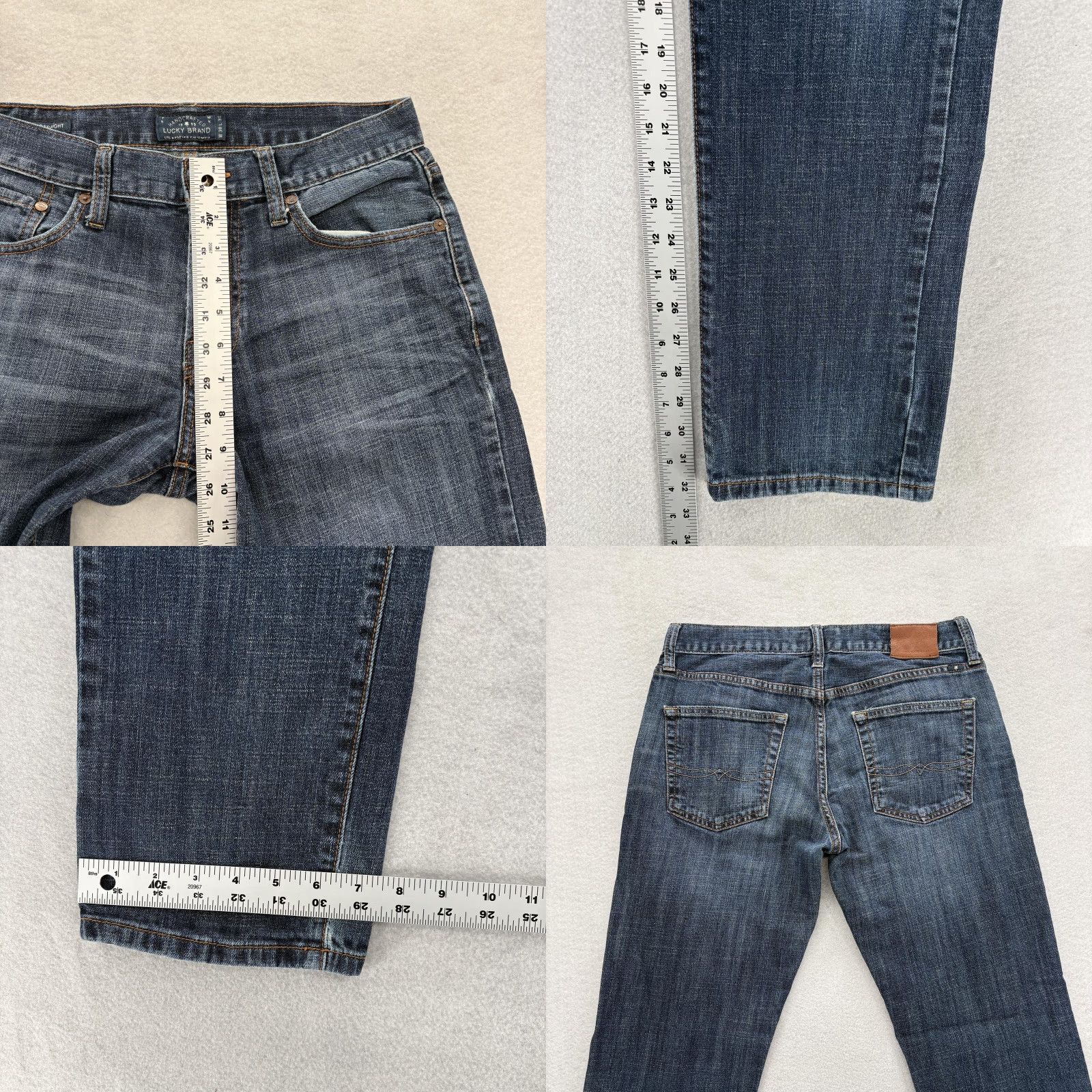 Lucky Brand Lucky Brand 221 Original Straight Jeans Mens 30x32 Medium Blue Stretch Denim Size US 30 / EU 46 - 8 Thumbnail