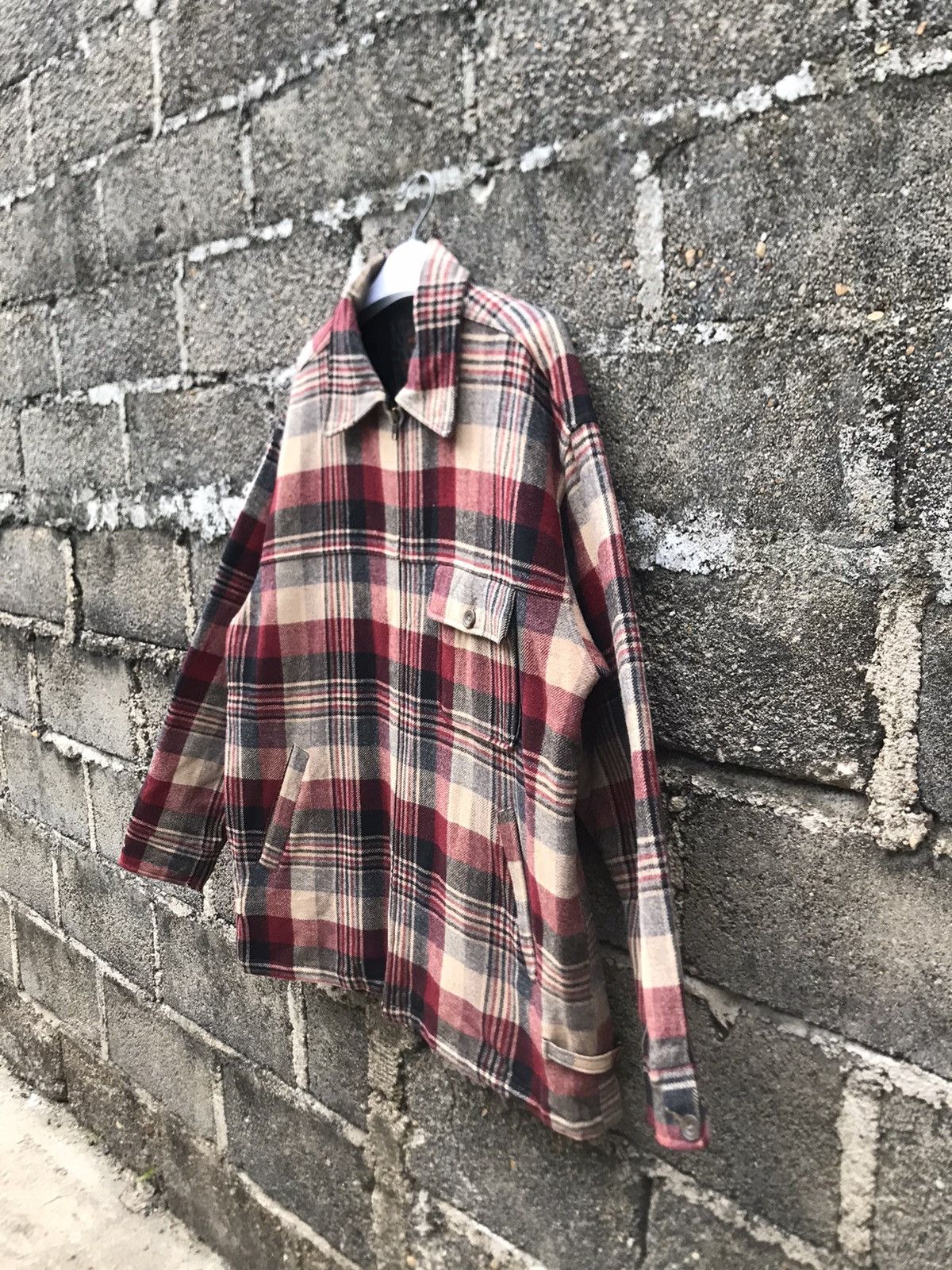 Japanese Brand ⚡️Vintage NPCA Flannel Wool Herrington Jacket Size US L / EU 52-54 / 3 - 3 Thumbnail