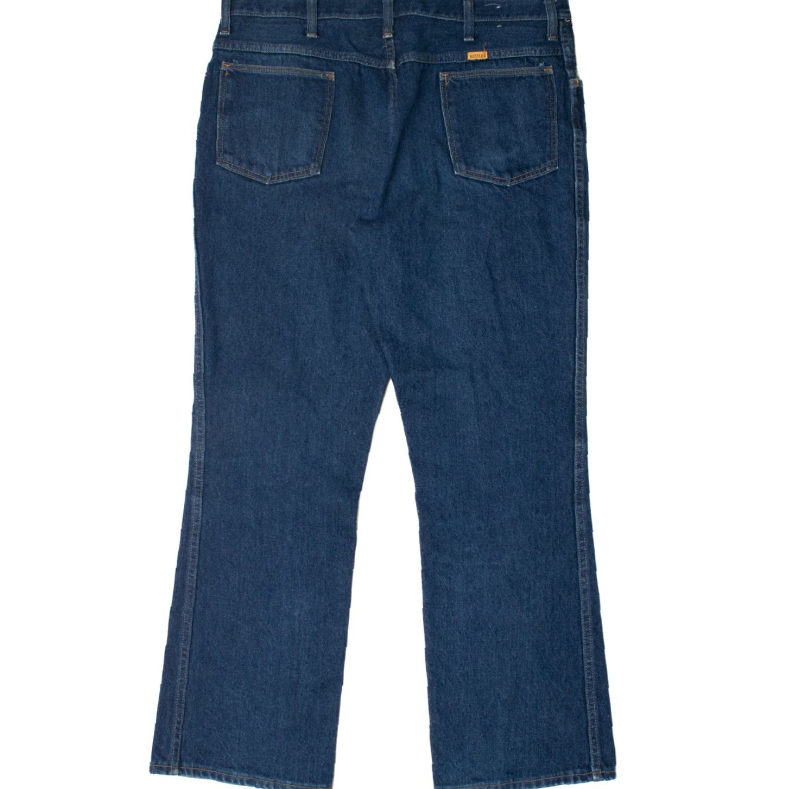 X-LARGE VINTAGE Rustler Jeans Denim Blue XX-Large 90s Style Bootcut Regular 40” Inseam Mens Size US 39 - 2 Thumbnail