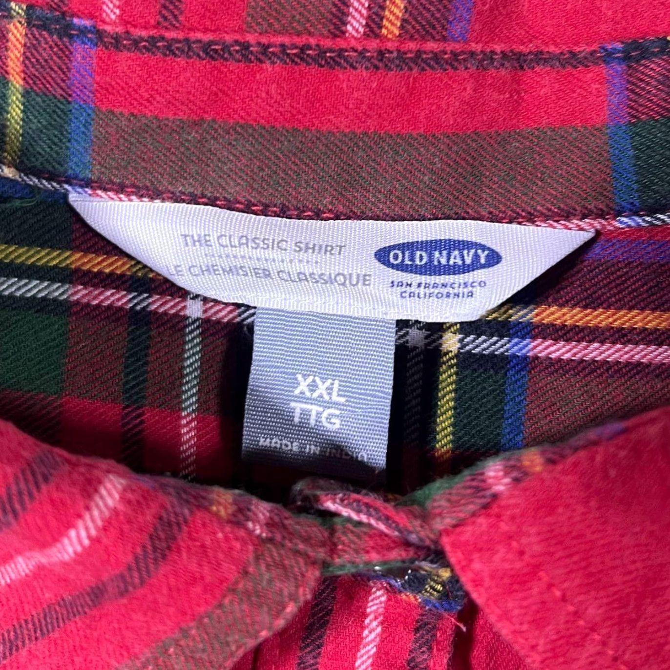 Old Navy Old Navy The Classic Shirt Red Check Long Sleeve Flannel Cotton Shirt Womens XXL Shirt Size XXL / US 16-18 / IT 52-54 - 4 Thumbnail