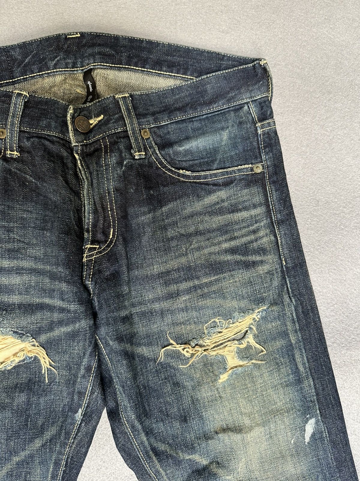 Japanese Brand Glamb Tokyo Japan Distressed Denim Size US 31 - 10 Thumbnail
