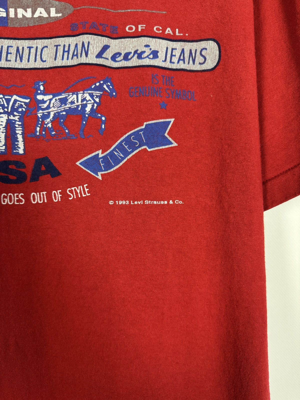 Levi's Levis Vintage T-Shirt 1993 LeviStrauss USA Made Retro Size L Size US L / EU 52-54 / 3 - 15 Thumbnail