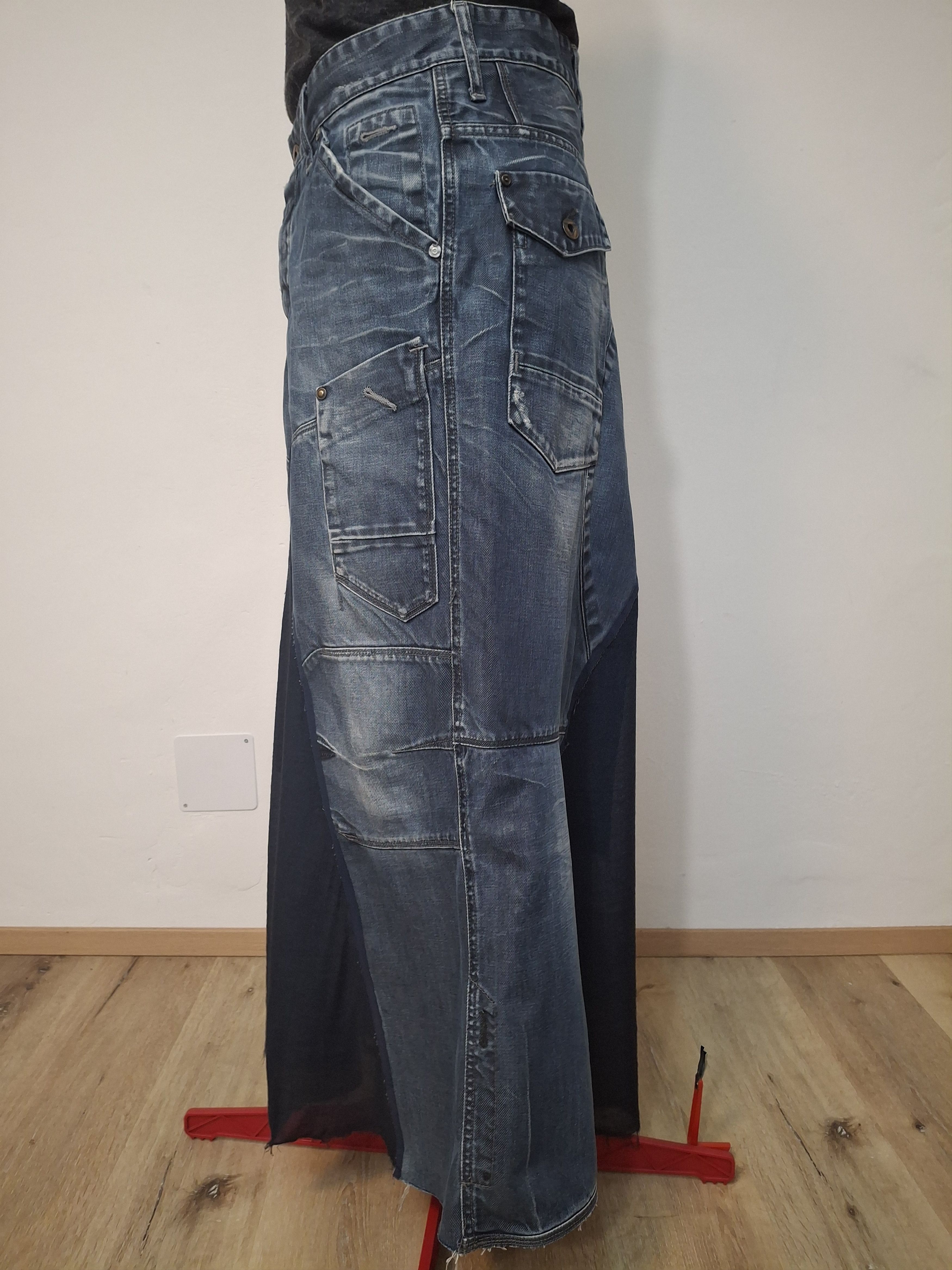 G-Star G-Star RAW Archive Y2K Reworked Denim Maxi Skirt 33" Size 33" - 17 Thumbnail