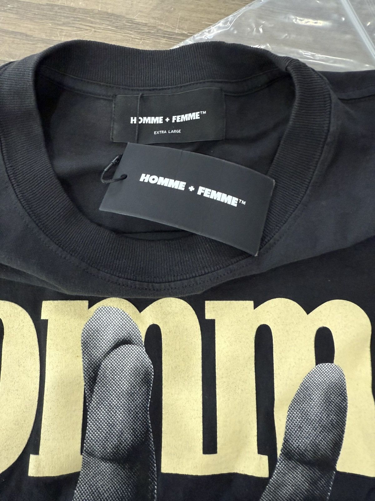 Designer × Homme + Femme La ⚡️ Homme Femme LA Twisted Fingers Tee Shirt Size XL ⚡️ Size US XL / EU 56 / 4 - 7 Thumbnail
