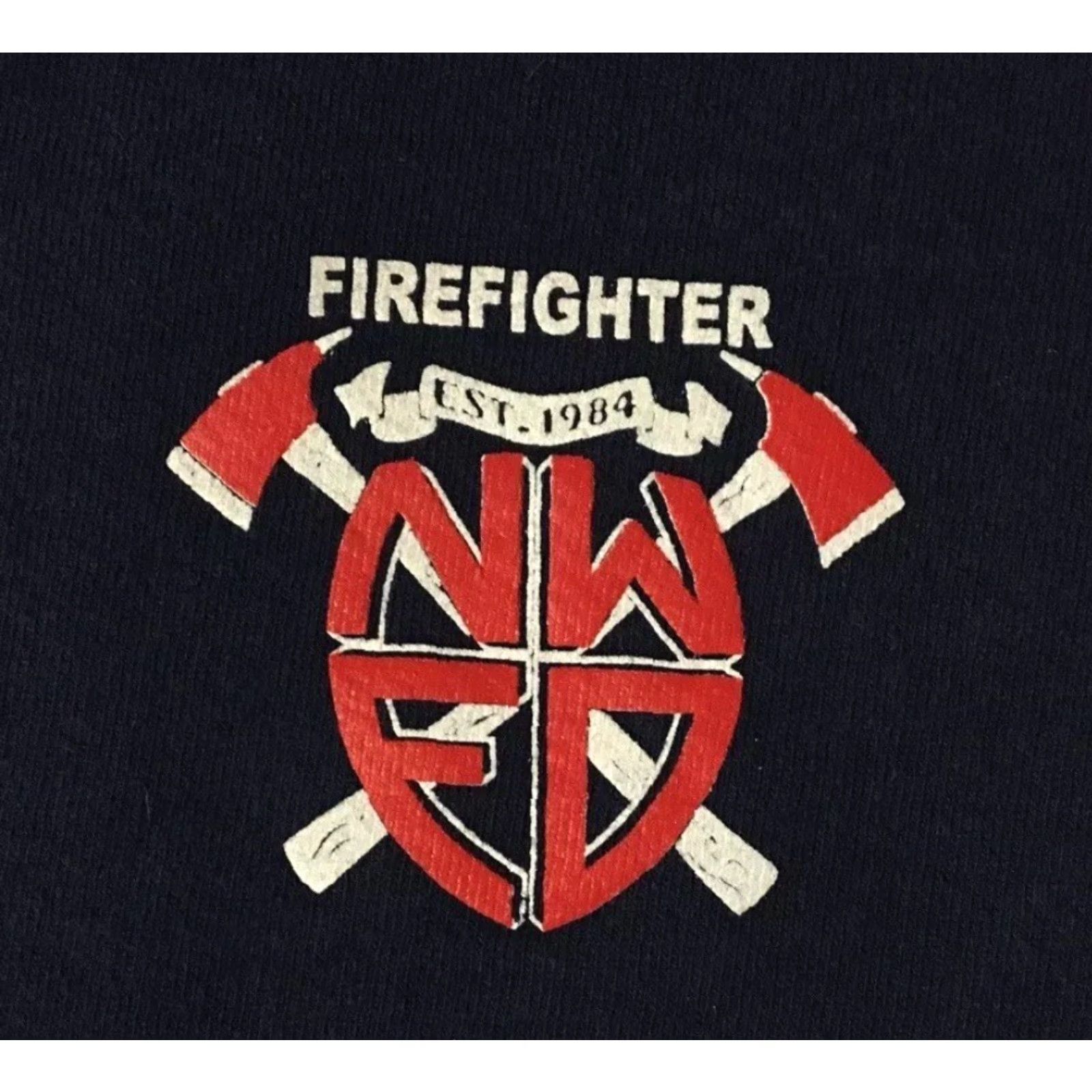 Vintage VINTAGE Northwest Fire Dept Faded Sweatshirt/Boxy XL Police Department Hoodie Men Blue 90s 80s Grunge Biker USA USA Size US XL / EU 56 / 4 - 4 Thumbnail