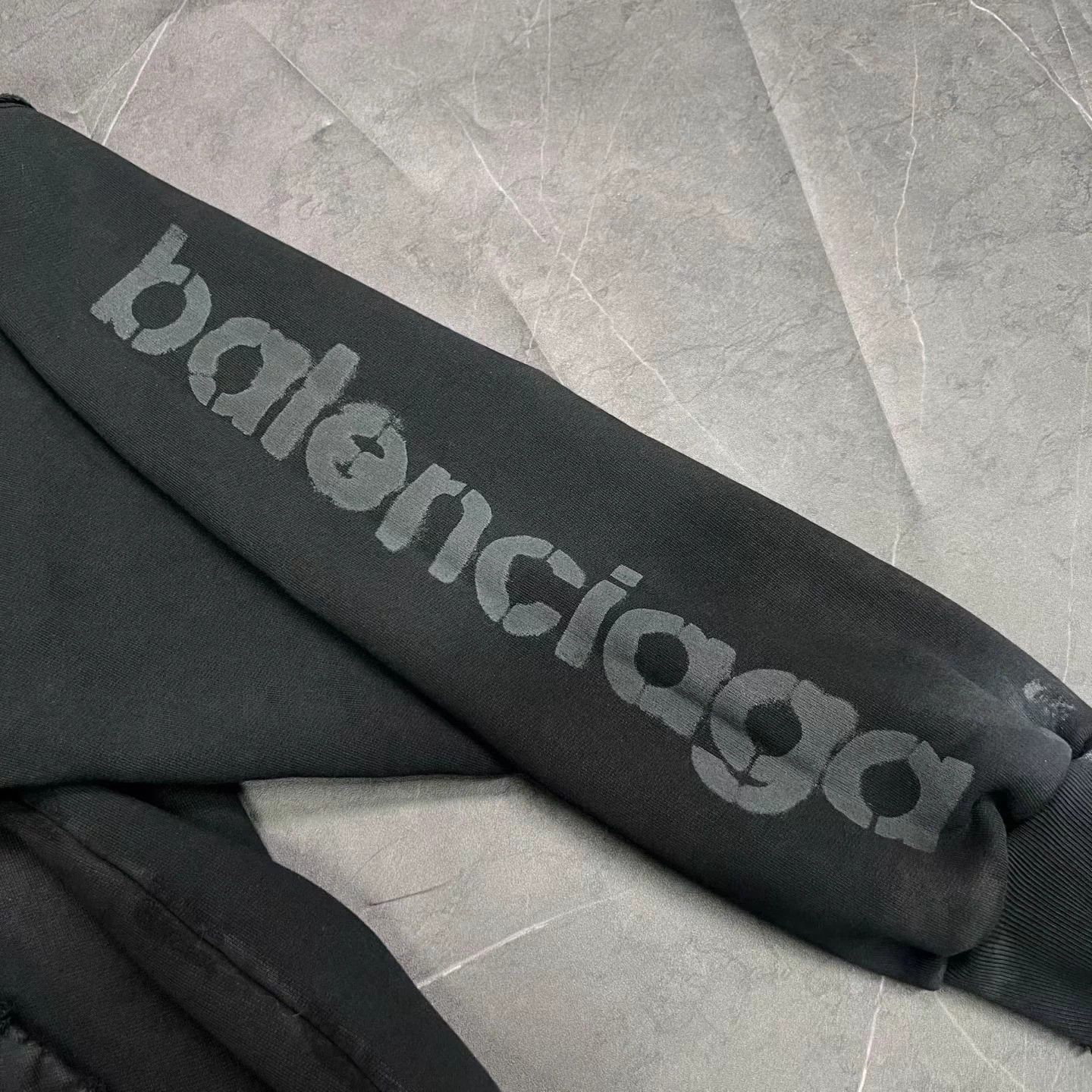 Balenciaga Balenciaga distressed mud-dyed splatter-painted hoodie Size M / US 6-8 / IT 42-44 - 6 Thumbnail