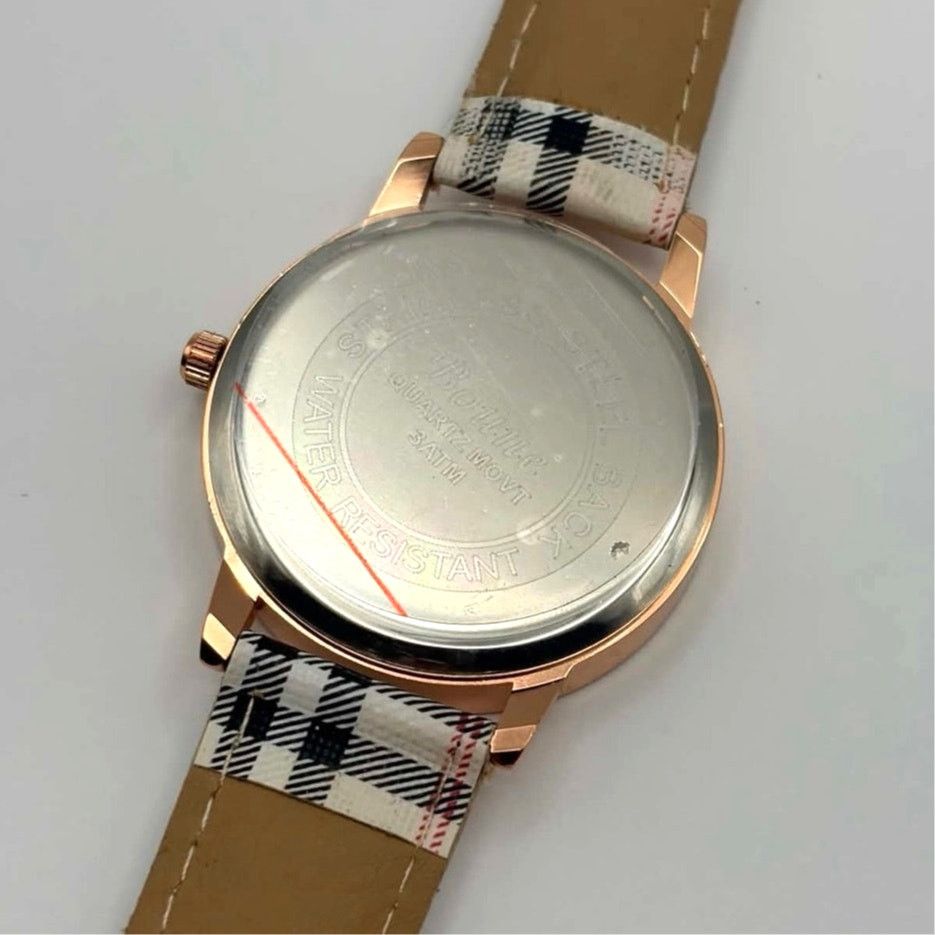 Other Rose Gold Boune Plaid Men’s Watch Size ONE SIZE - 5 Thumbnail
