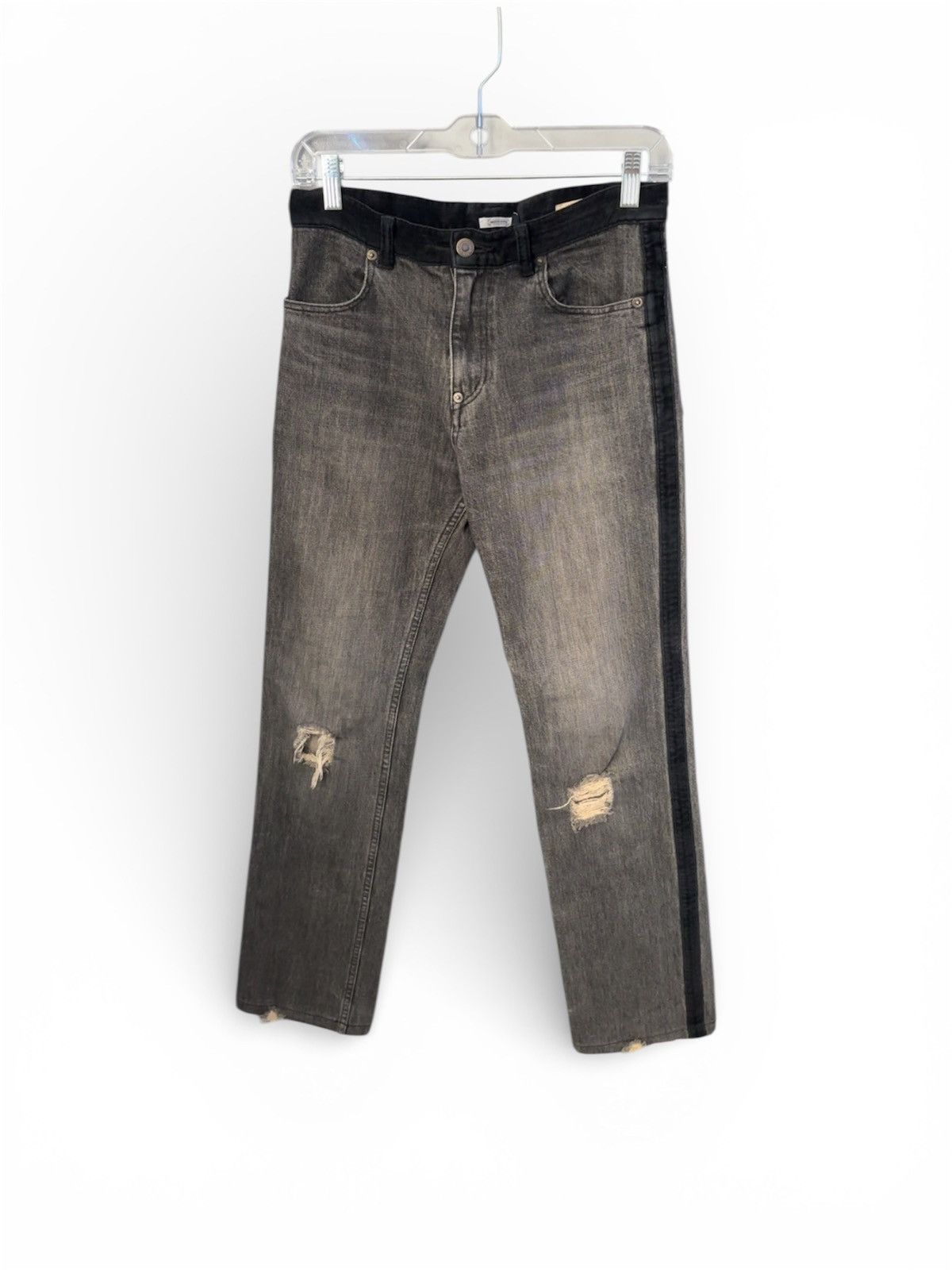 Undercover Undercover AW02 Witches Cell Division Velour Strip Jeans Size US 29 - 1 Thumbnail