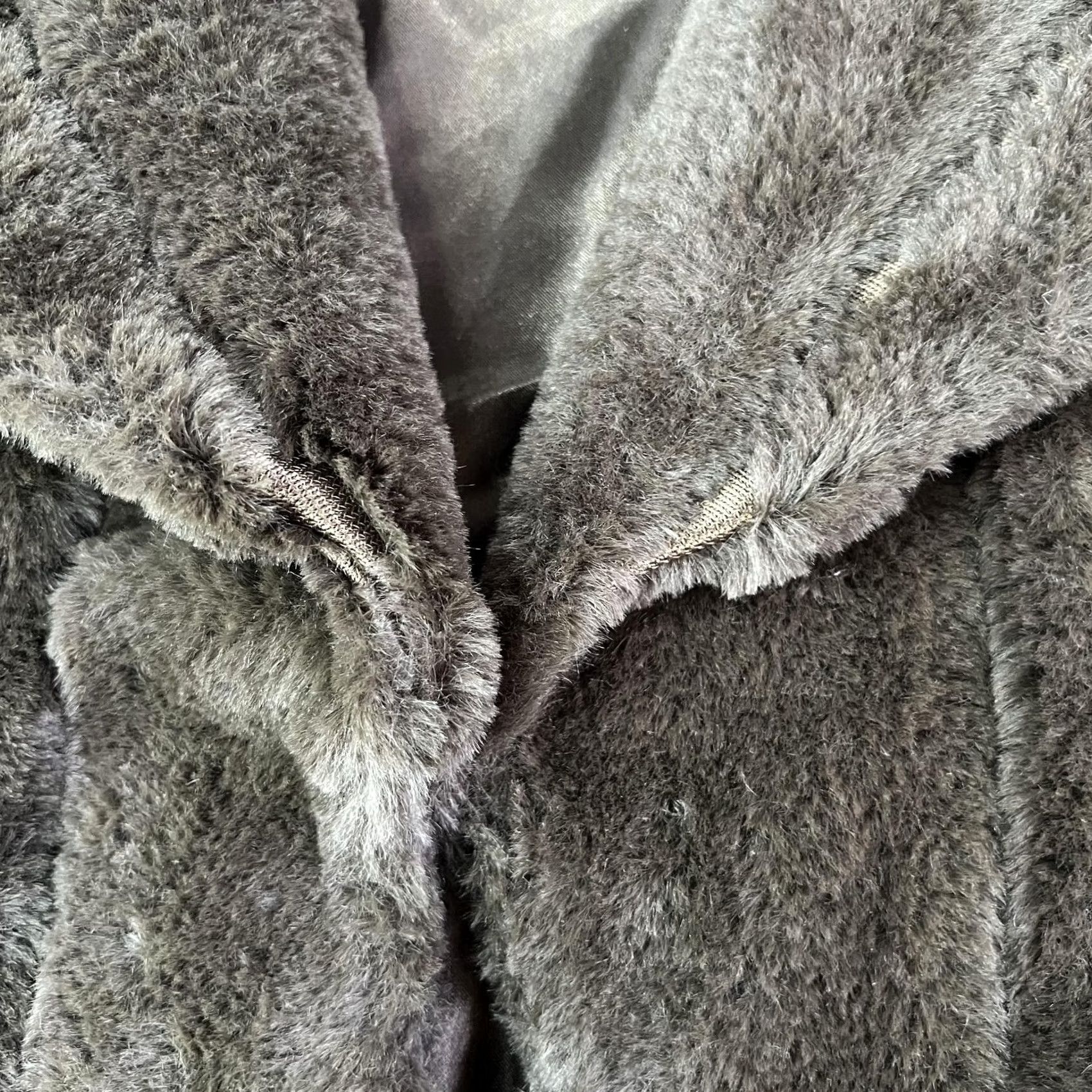 Vintage Marc New York Vest Womens Small Brown Faux Fur Lined Hook Eye Pockets Mid Length Size S / US 4 / IT 40 - 4 Thumbnail