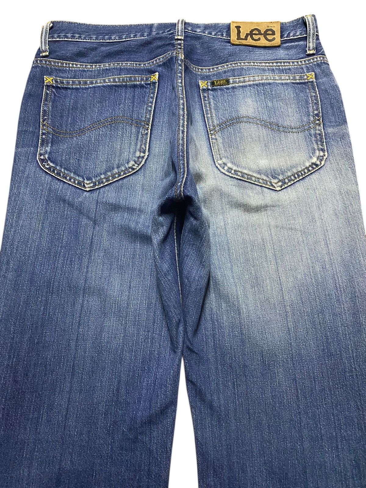 Issey Miyake × Lee Vintage Lee Riders Faded Wash Distressed Flare Jeans Size US 32 / EU 48 - 4 Thumbnail