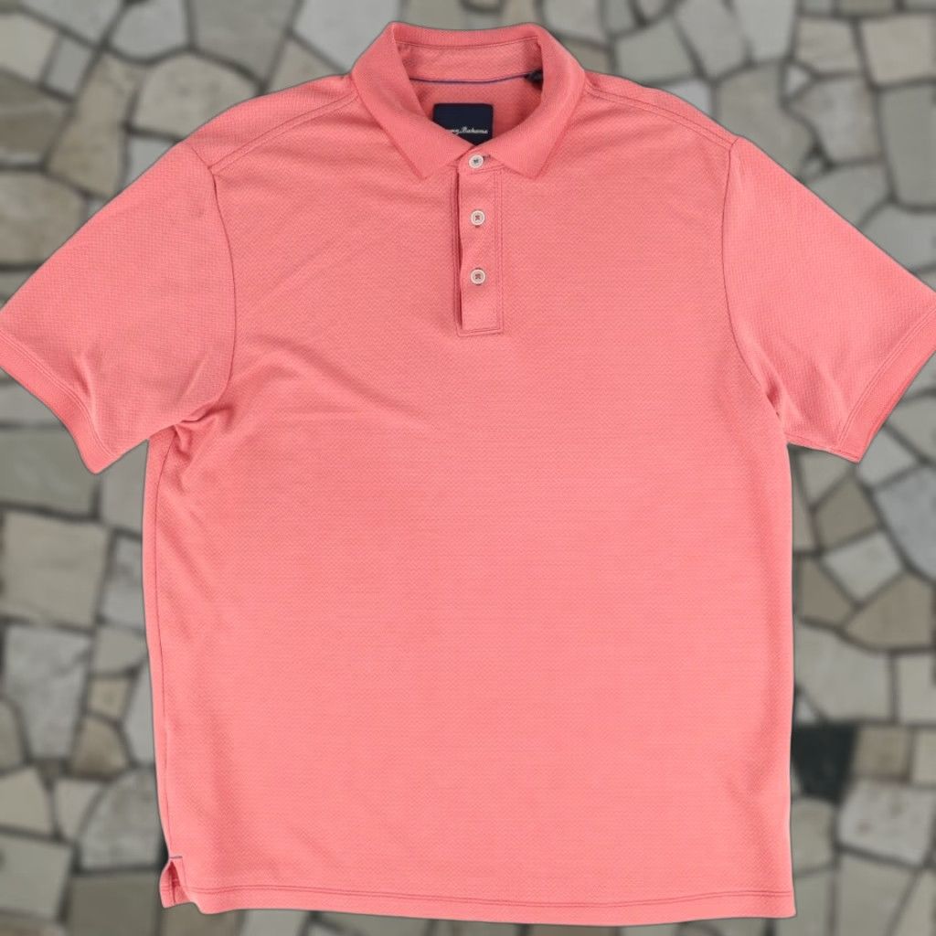 Tommy Bahama Tommy Bahama Polo Shirt Men L Salmon Modal Solid Shirt Size US L / EU 52-54 / 3 - 1 Thumbnail