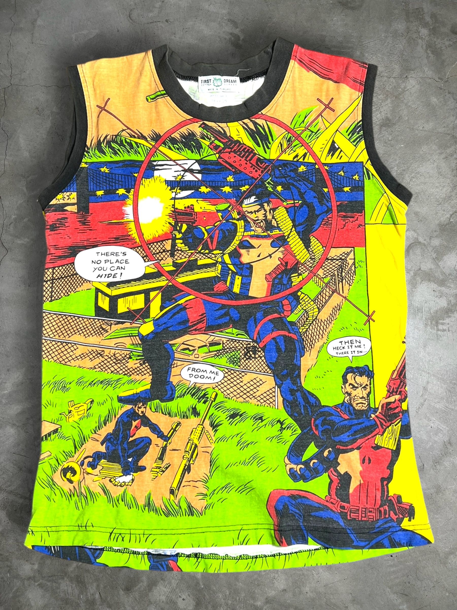 Marvel Comics × Vintage Vintage The Punisher Marvel Full Print Sleeveless GTME447 Size US M / EU 48-50 / 2 - 1 Thumbnail