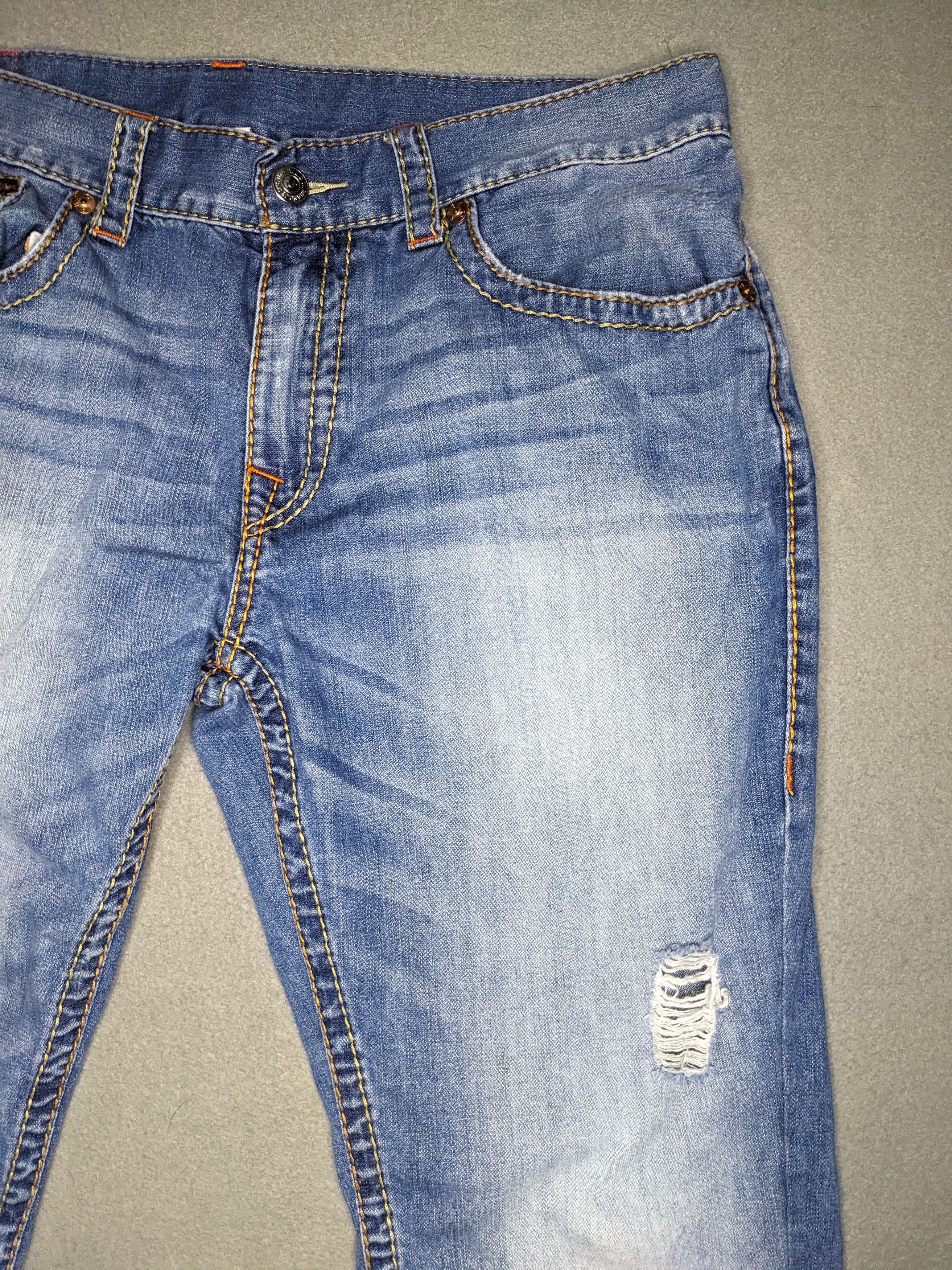 True Religion True Religion Jeans 38x27 Straight Leg Flap Pocket Big T Size US 38 / EU 54 - 4 Thumbnail
